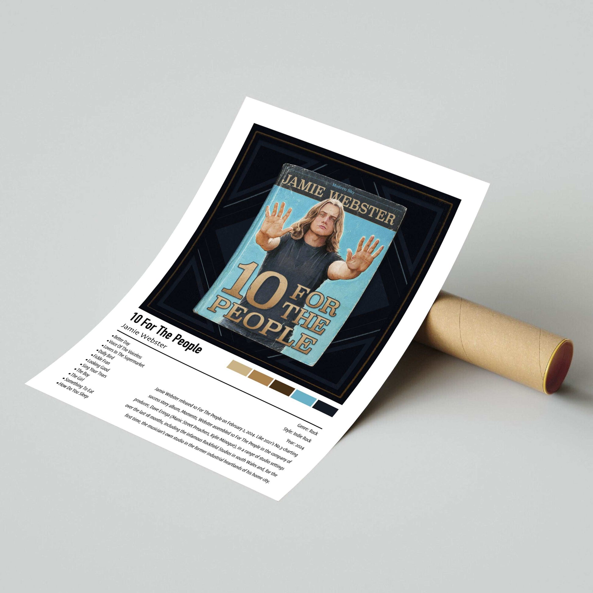 Jamie Webster | 10 For The People | Custom Album Cover Poster Print