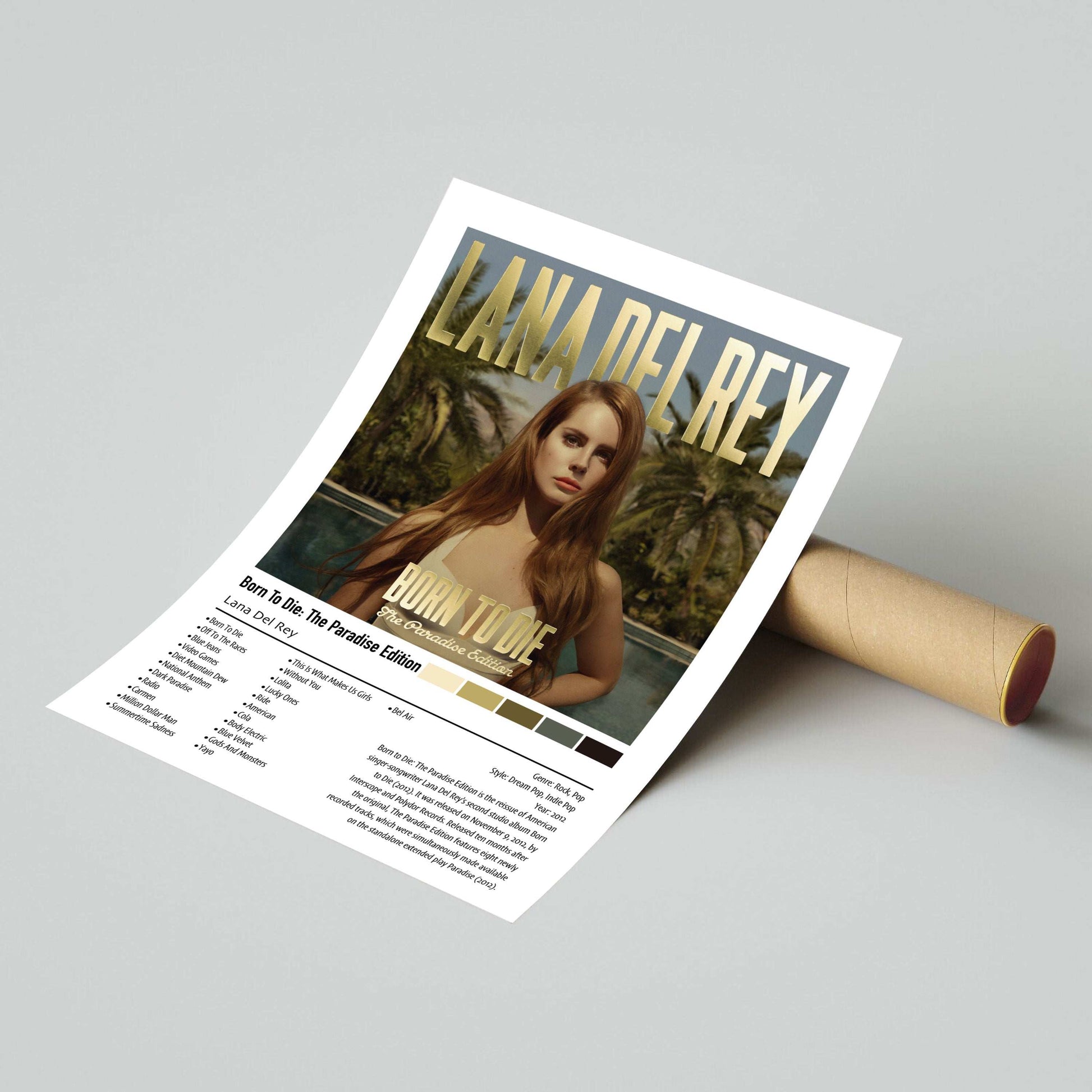 Lana Del Rey | Born To Die: The Paradise Edition | Custom Album Cover Poster Print