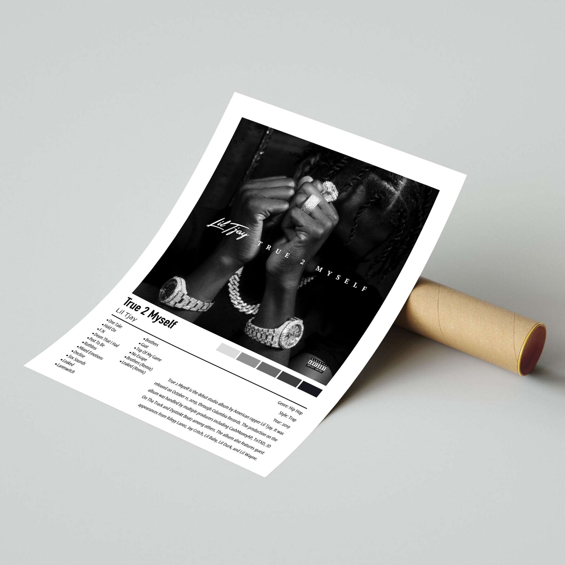 Lil Tjay | True 2 Myself | Custom Album Cover Poster Print