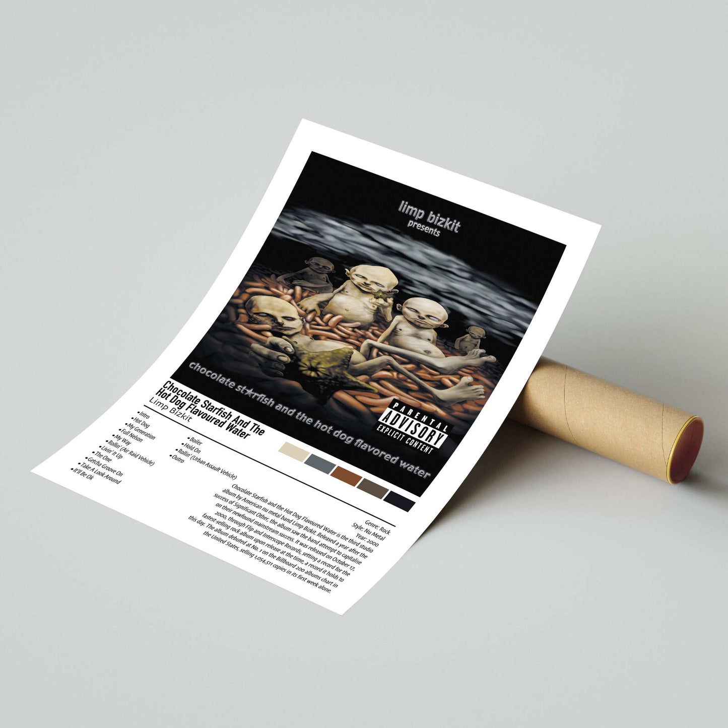 Limp Bizkit | Chocolate Starfish And The Hot Dog Flavoured Water | Custom Album Cover Poster Print