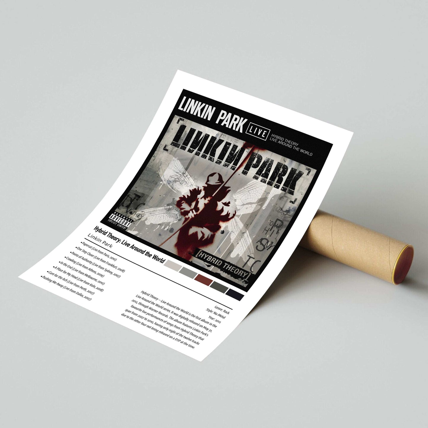 Linkin Park | Hybrid Theory: Live Around the World | Custom Album Cover Poster Print