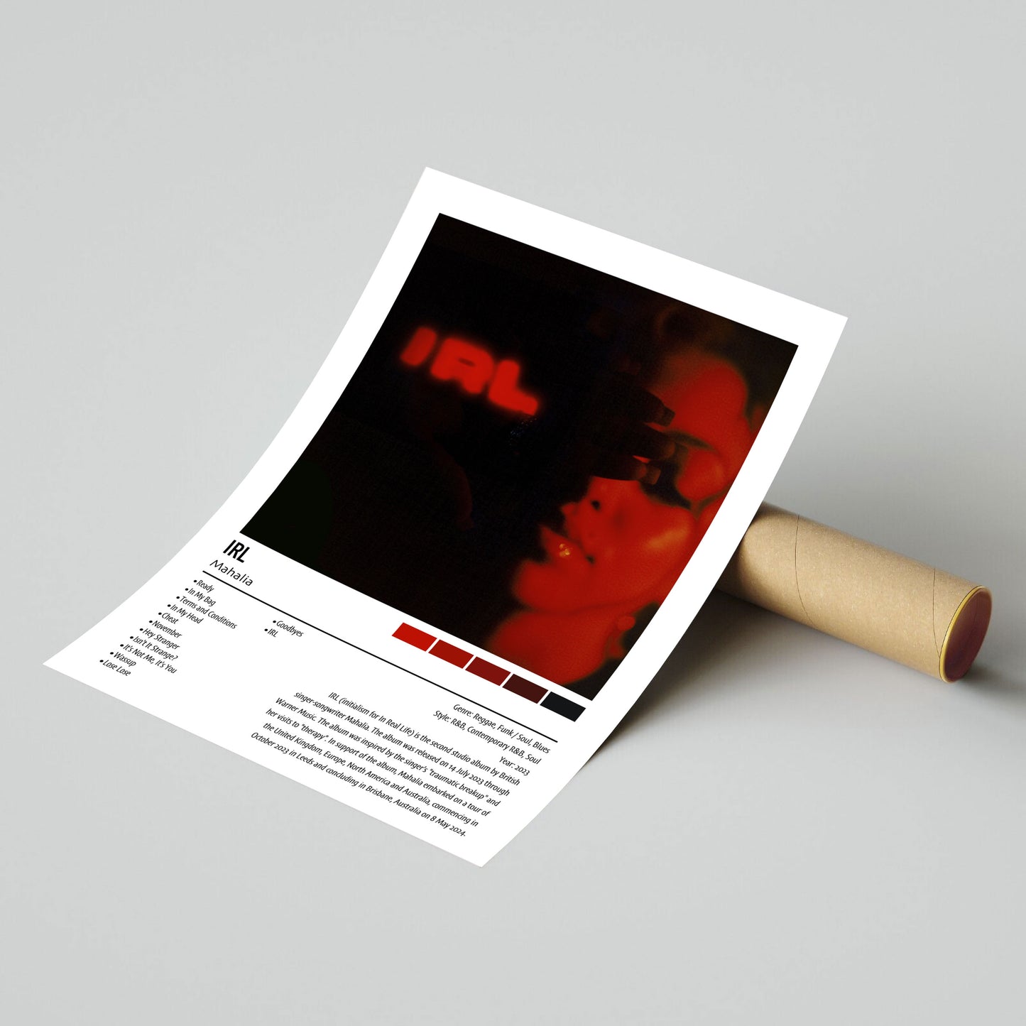 Mahalia | IRL | Custom Album Cover Poster Print