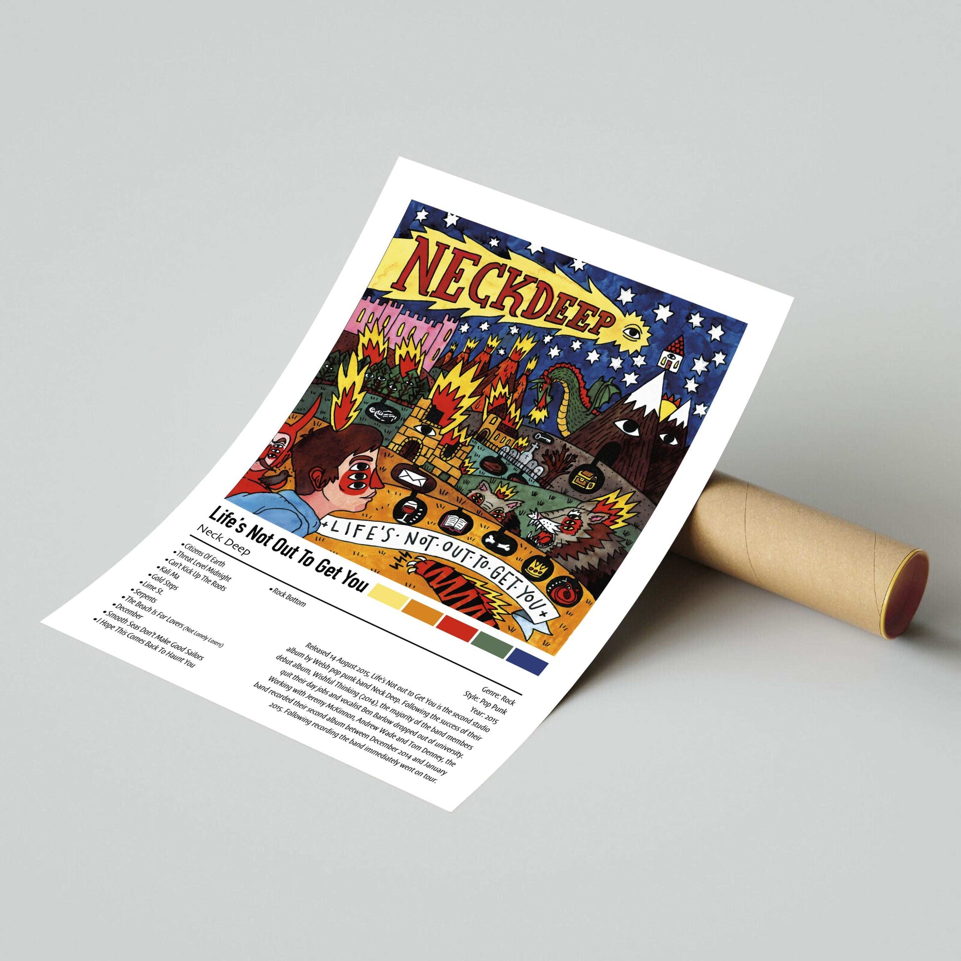 Neck Deep | Life's Not Out To Get You | Custom Album Cover Poster Print