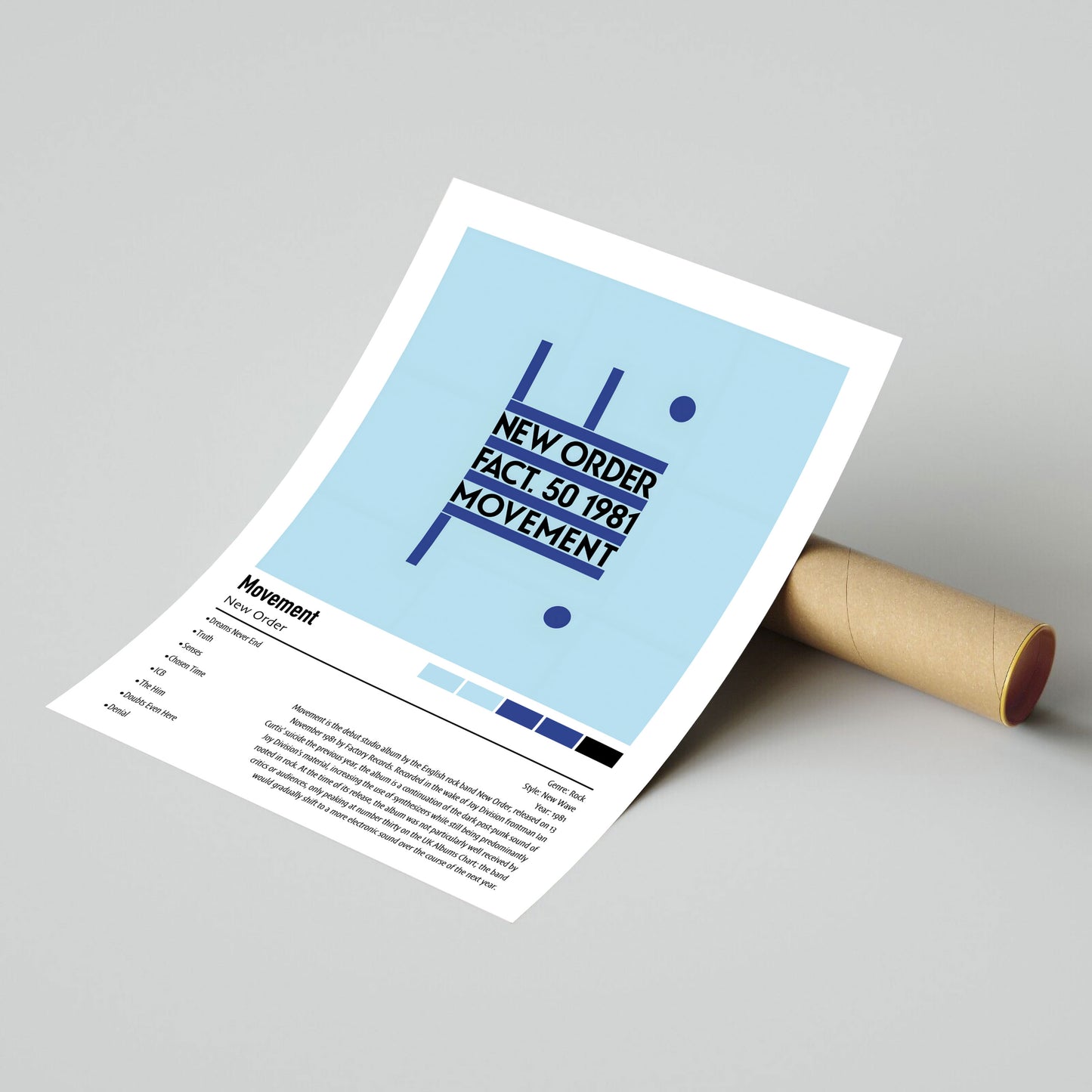 New Order | Movement | Custom Album Cover Poster Print