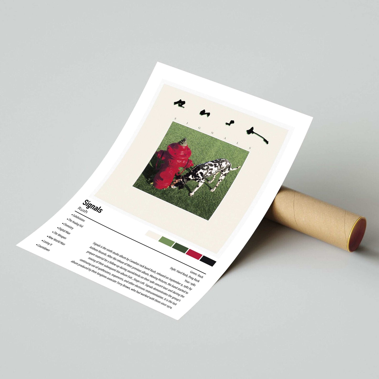 Rush | Signals | Custom Album Cover Poster Print