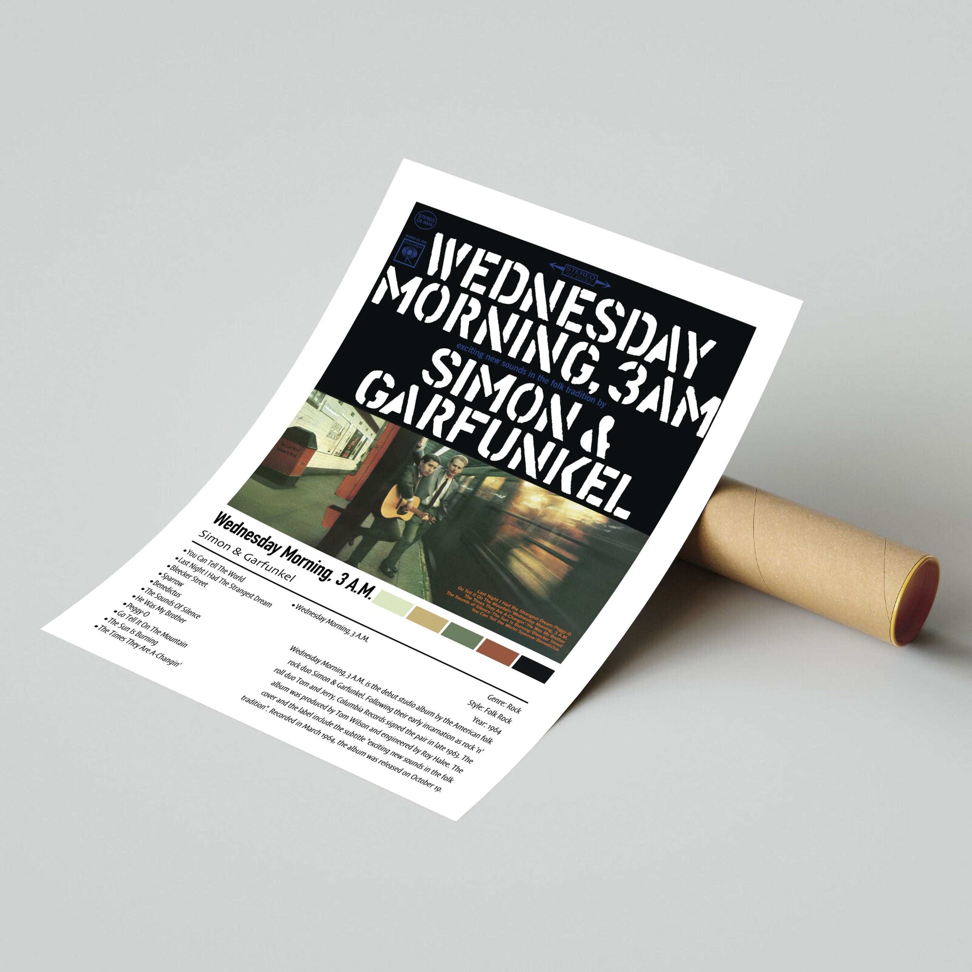 Simon & Garfunkel | Wednesday Morning, 3 A.M. | Custom Album Cover Poster Print
