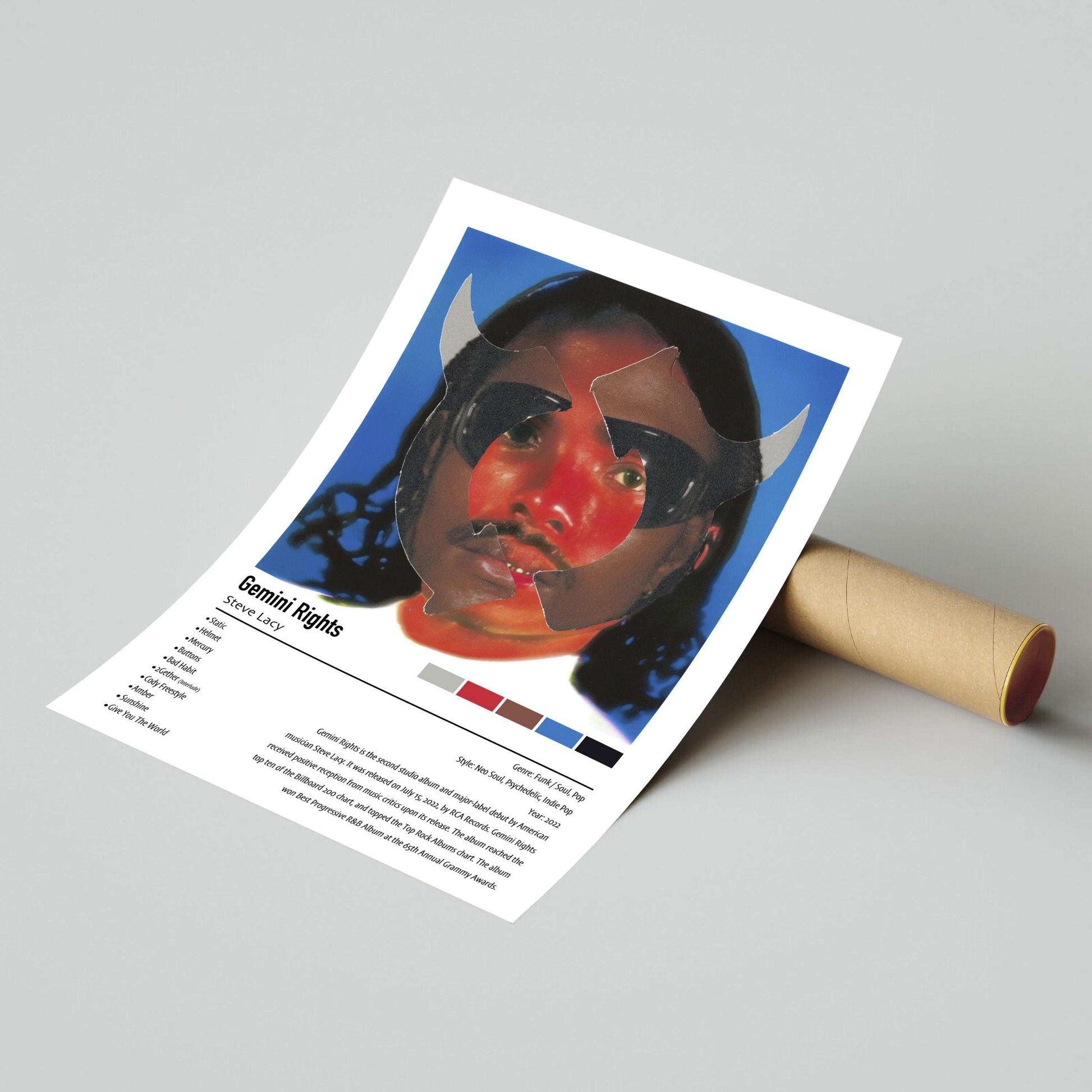 Steve Lacy | Gemini Rights | Custom Album Cover Poster Print
