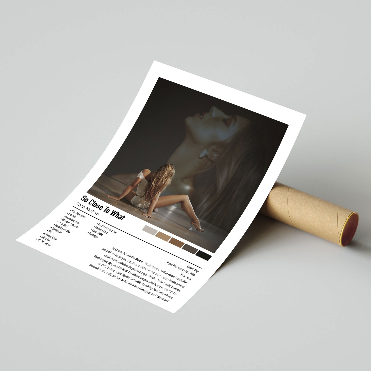 Tate McRae | So Close To What | Custom Album Cover Poster Print