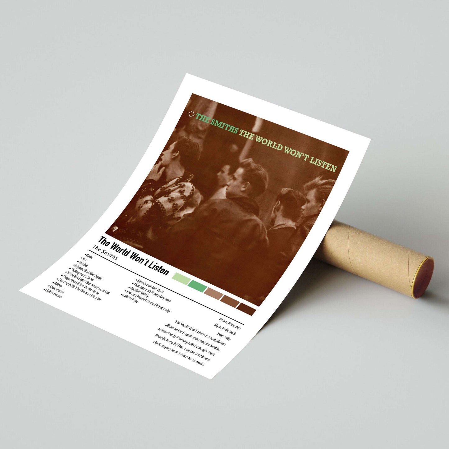 The Smiths | The World Won't Listen | Custom Album Cover Poster Print