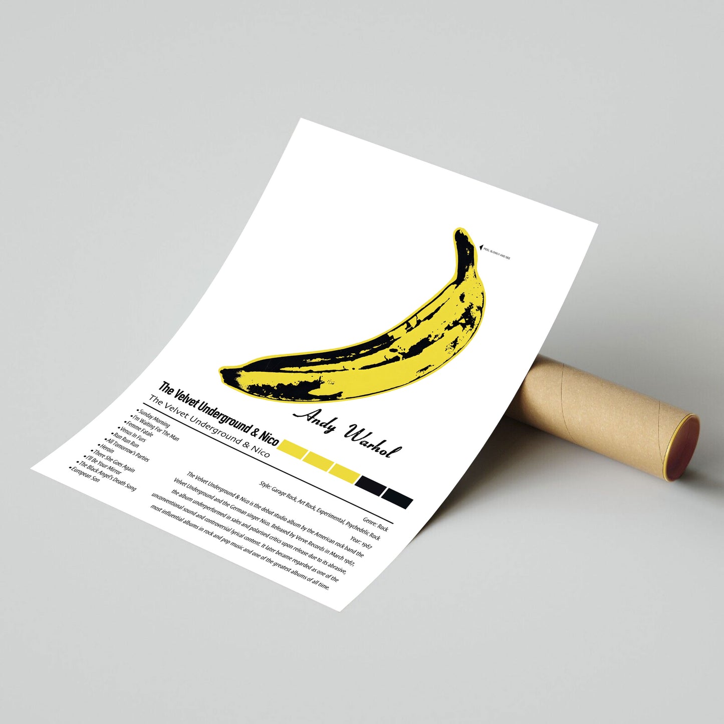 The Velvet Underground & Nico | The Velvet Underground & Nico | Custom Album Cover Poster Print