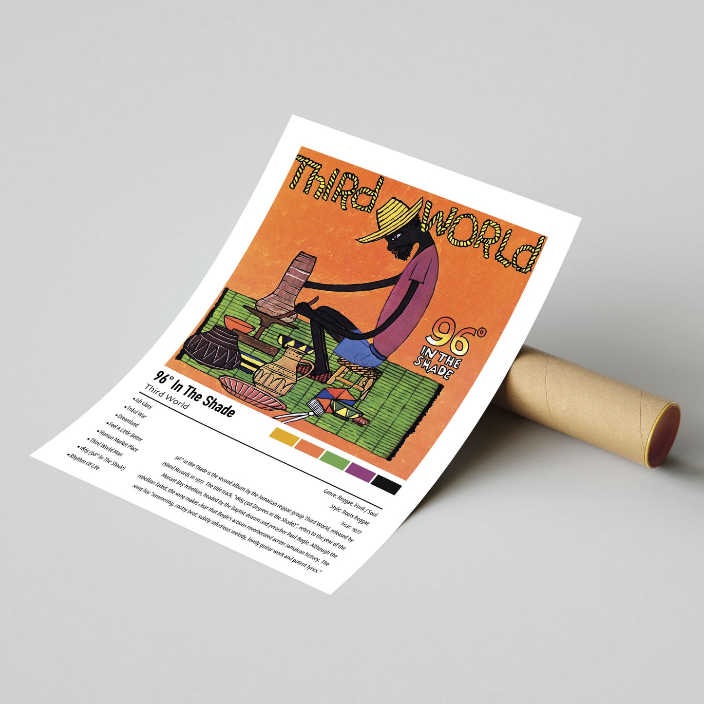 Third World | 96° In The Shade | Custom Album Cover Poster Print