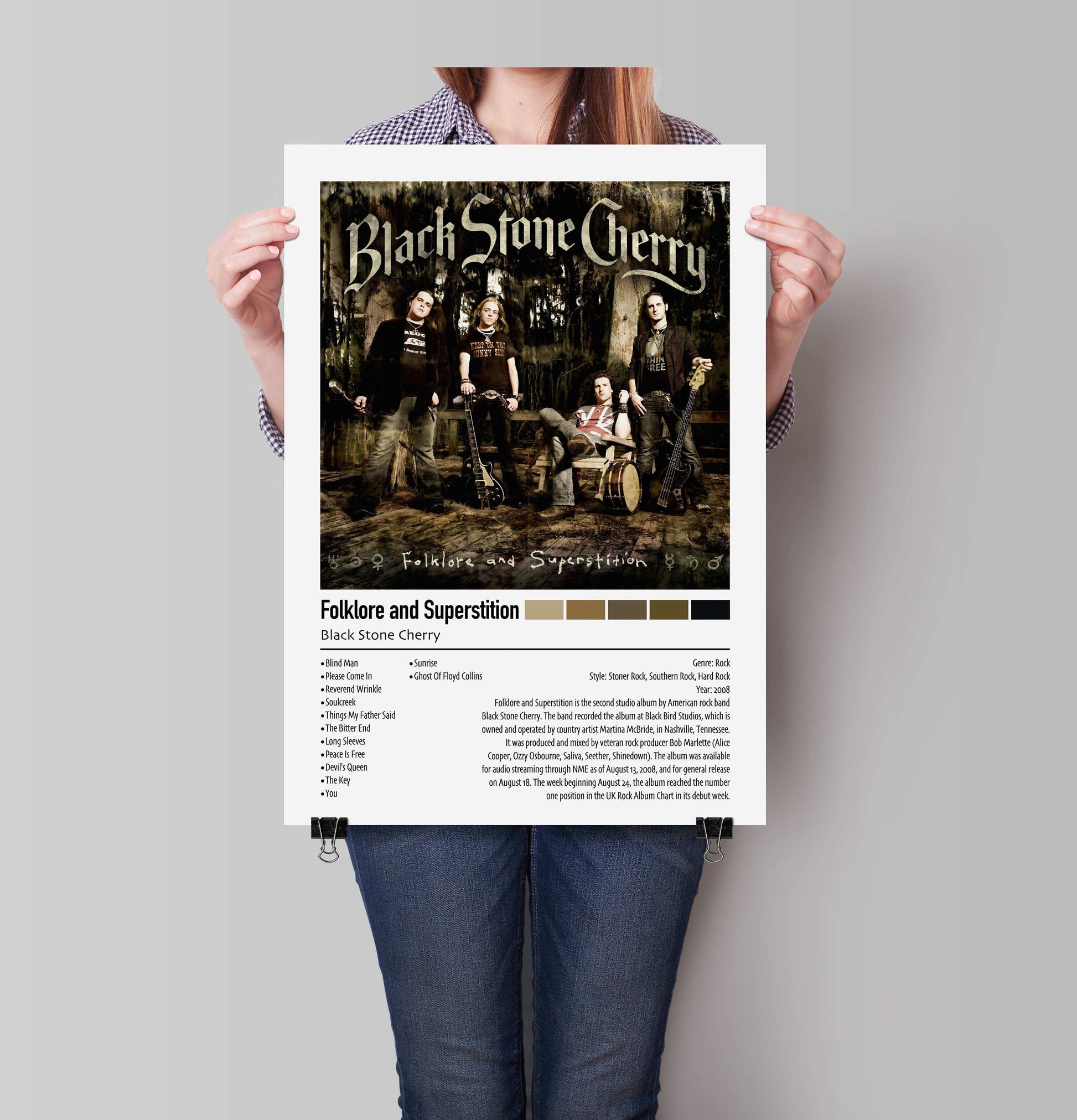 Black Stone Cherry | Folklore and Superstition | Custom Album Cover Poster Print