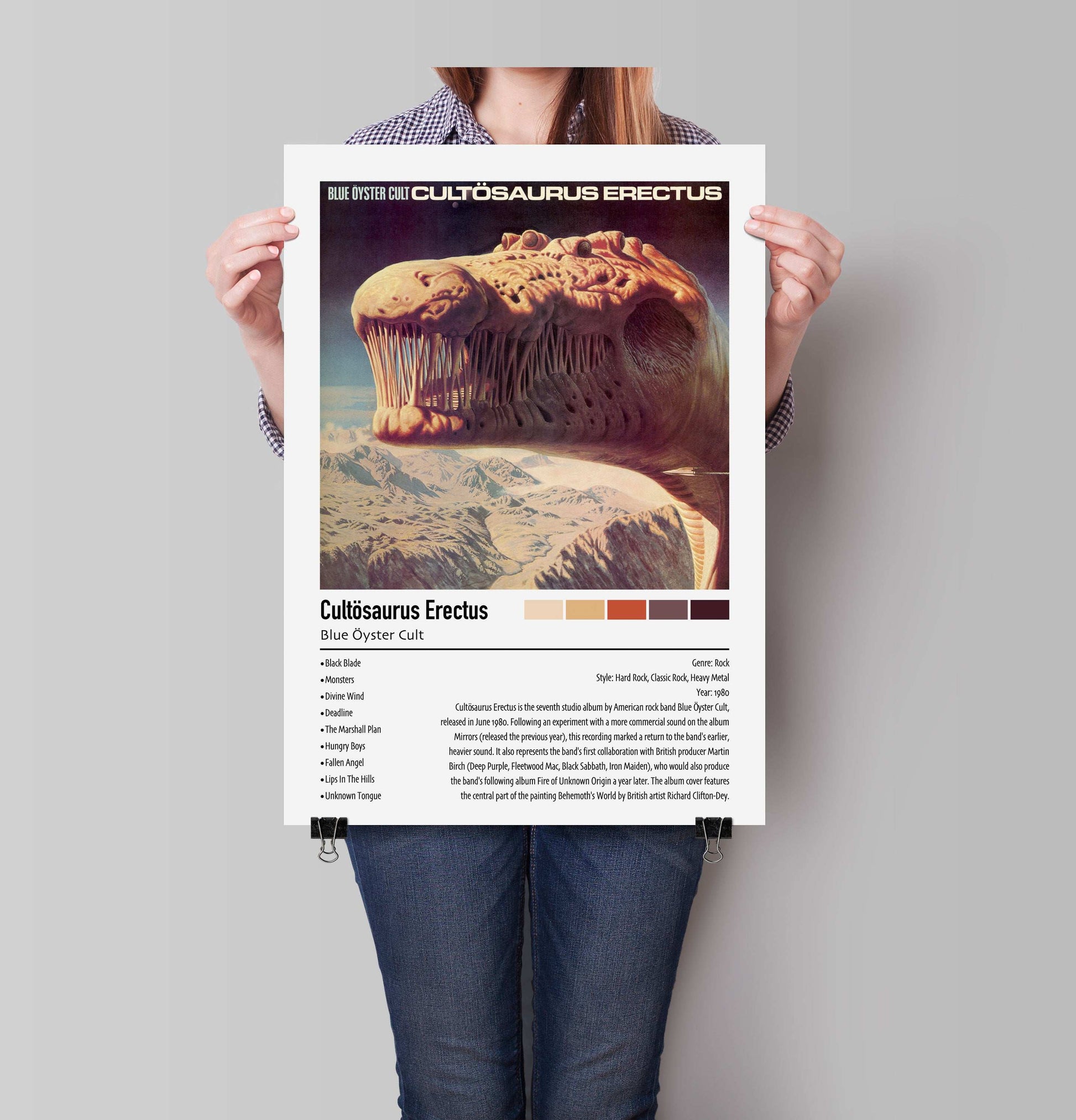 Blue Öyster Cult | Cultösaurus Erectus | Custom Album Cover Poster Print