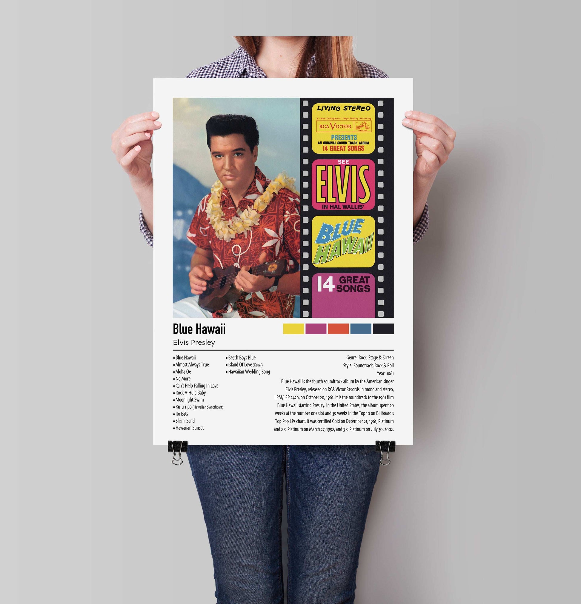 Elvis Presley | Blue Hawaii | Custom Album Cover Poster Print