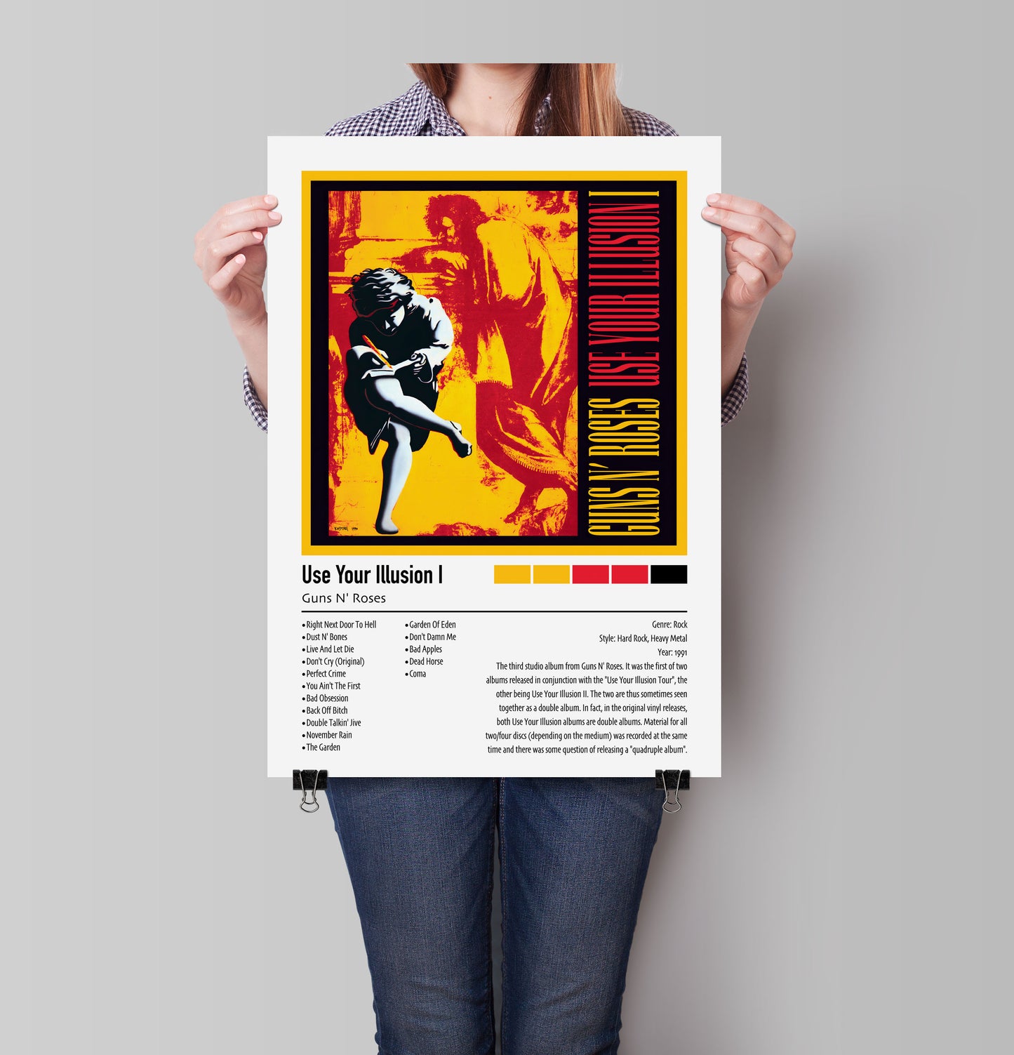 Guns N' Roses | Use Your Illusion I | Custom Album Cover Poster Print