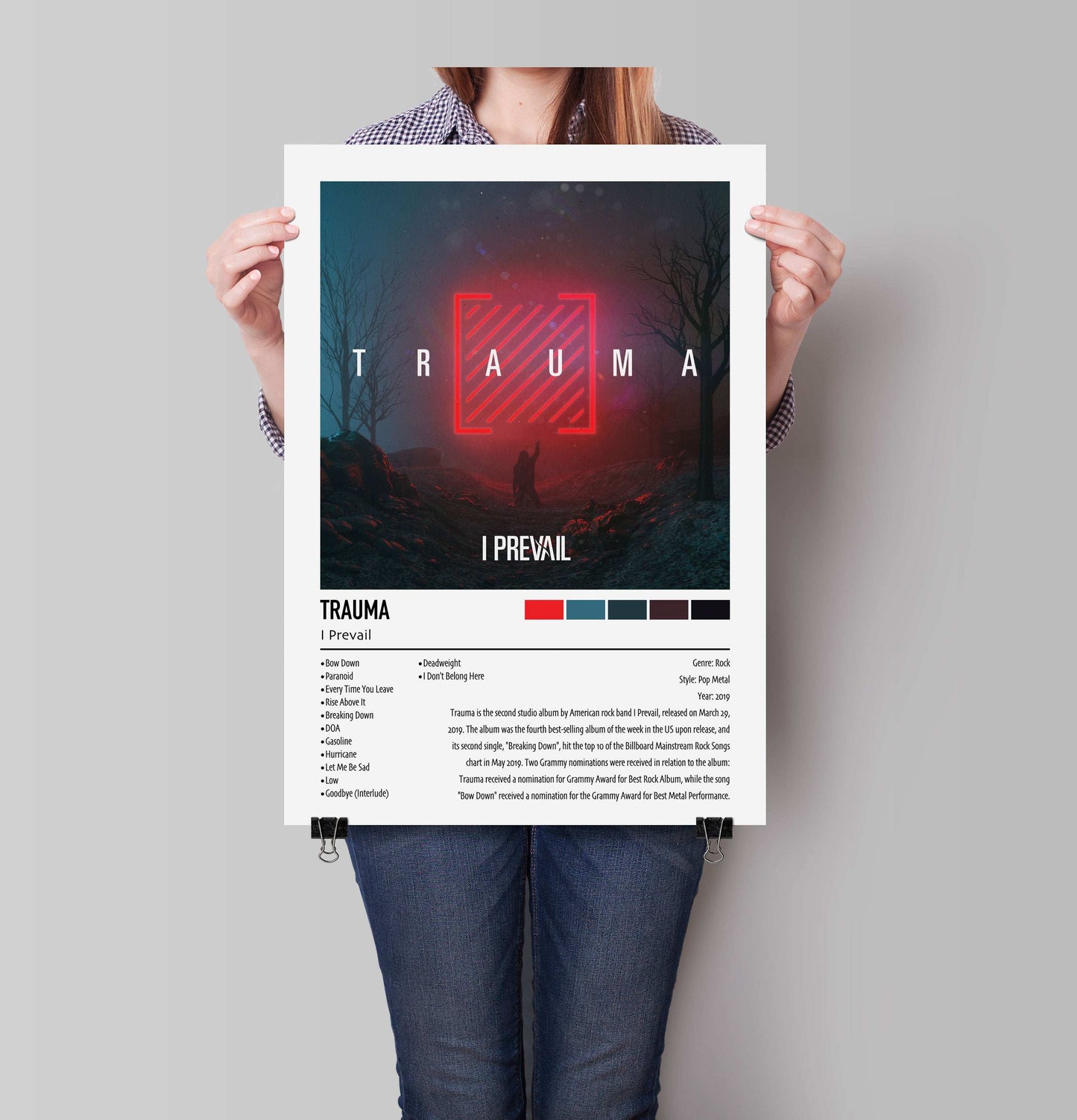 I Prevail | TRAUMA | Custom Album Cover Poster Print