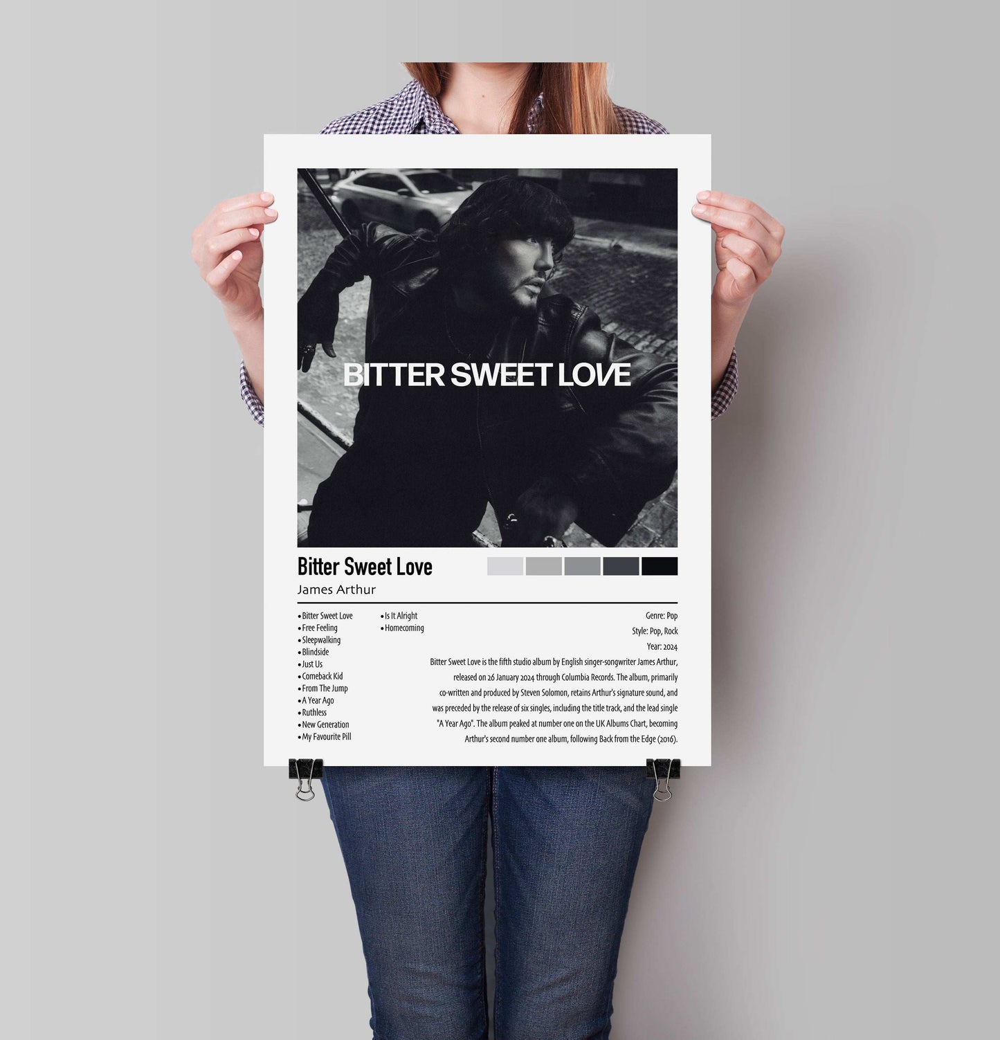 James Arthur | Bitter Sweet Love | Custom Album Cover Poster Print