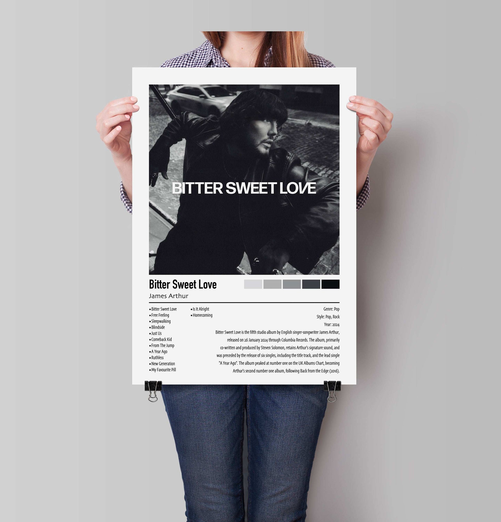 James Arthur | Bitter Sweet Love | Custom Album Cover Poster Print