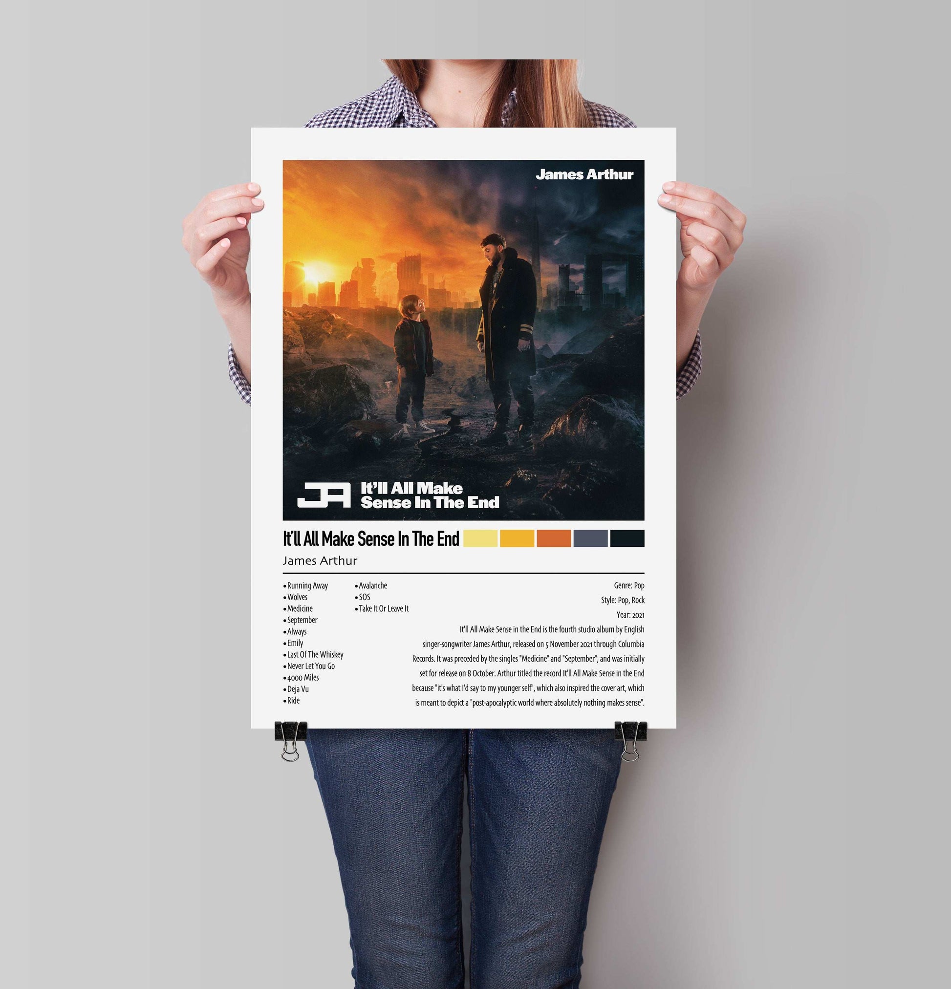 James Arthur | It'll All Make Sense In The End | Custom Album Cover Poster Print