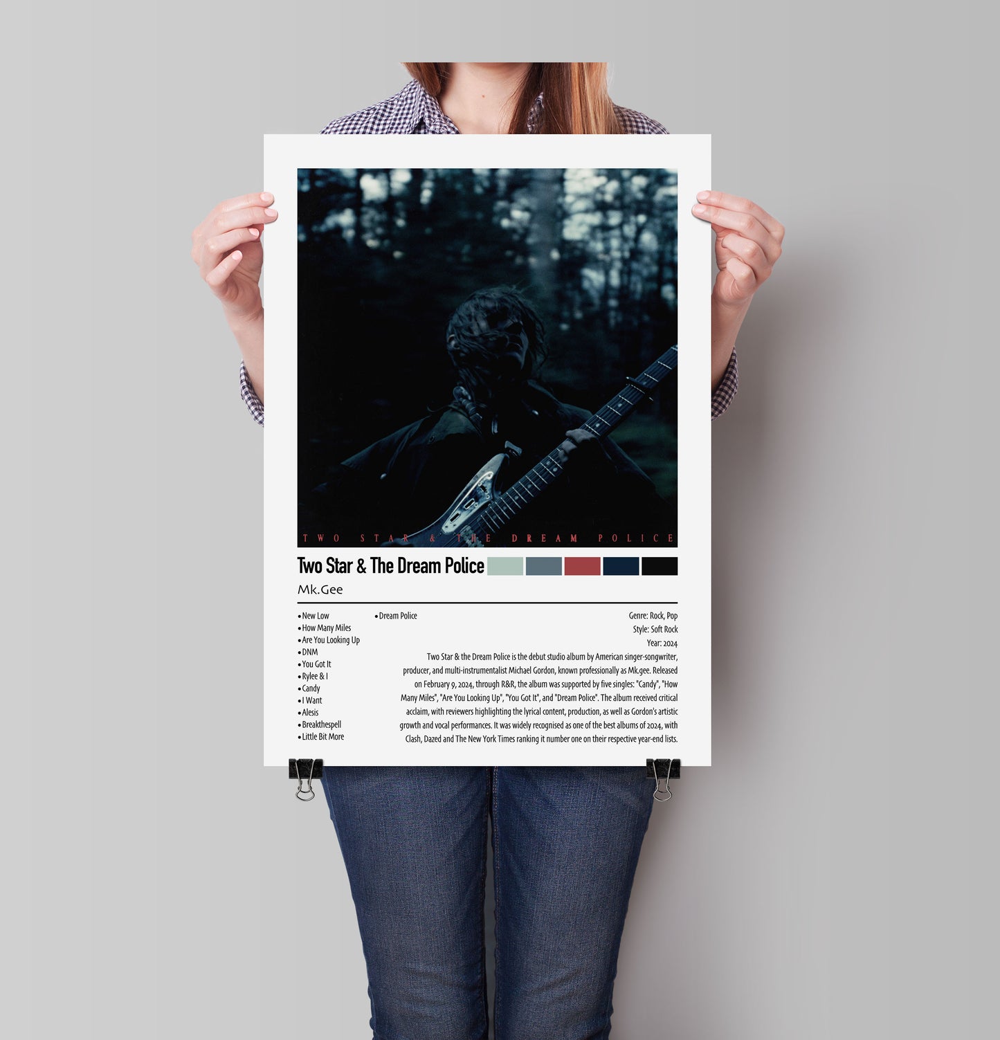 Mk.Gee | Two Star & The Dream Police | Custom Album Cover Poster Print
