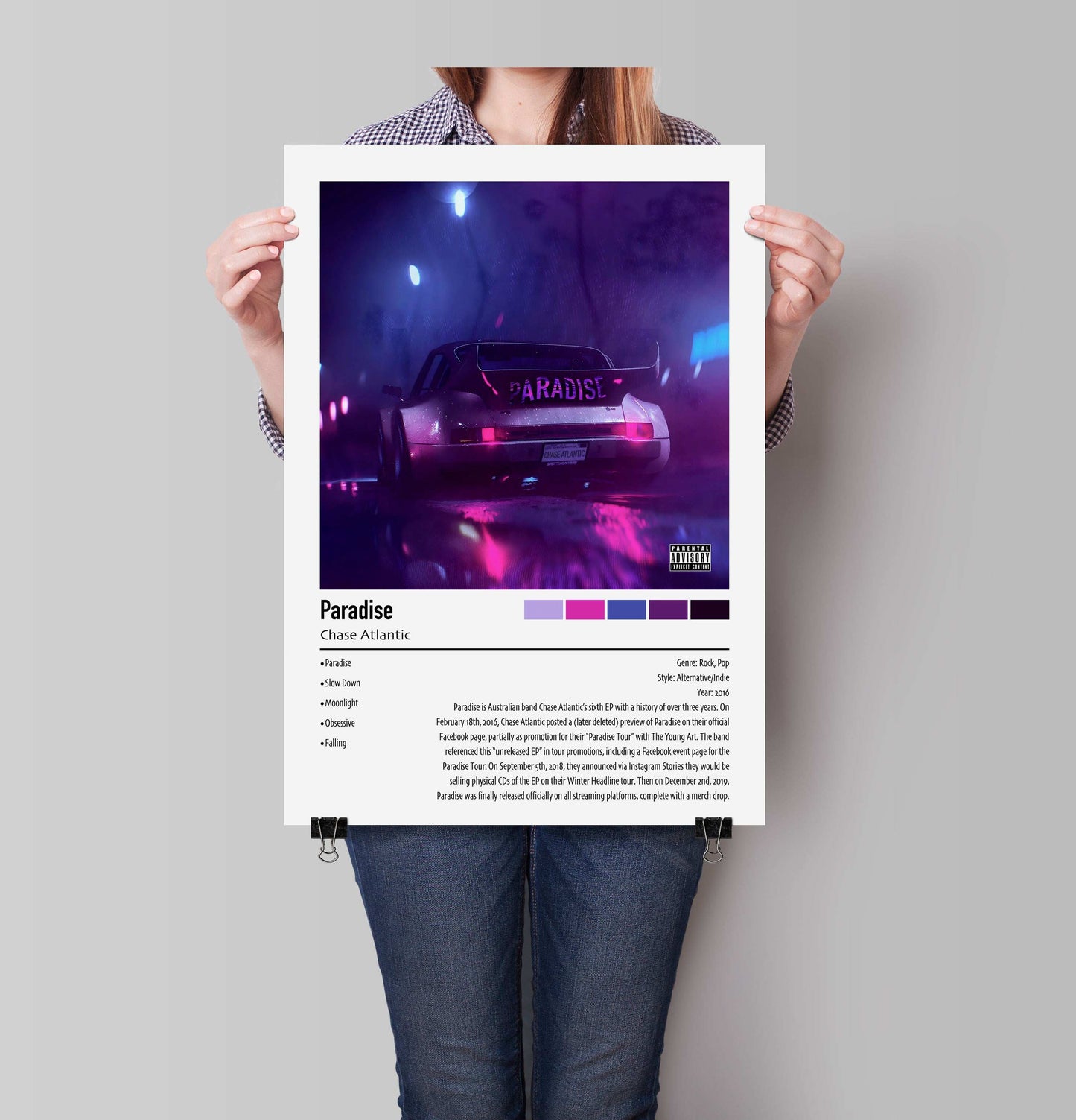 Chase Atlantic | Paradise | Custom Album Cover Poster Print