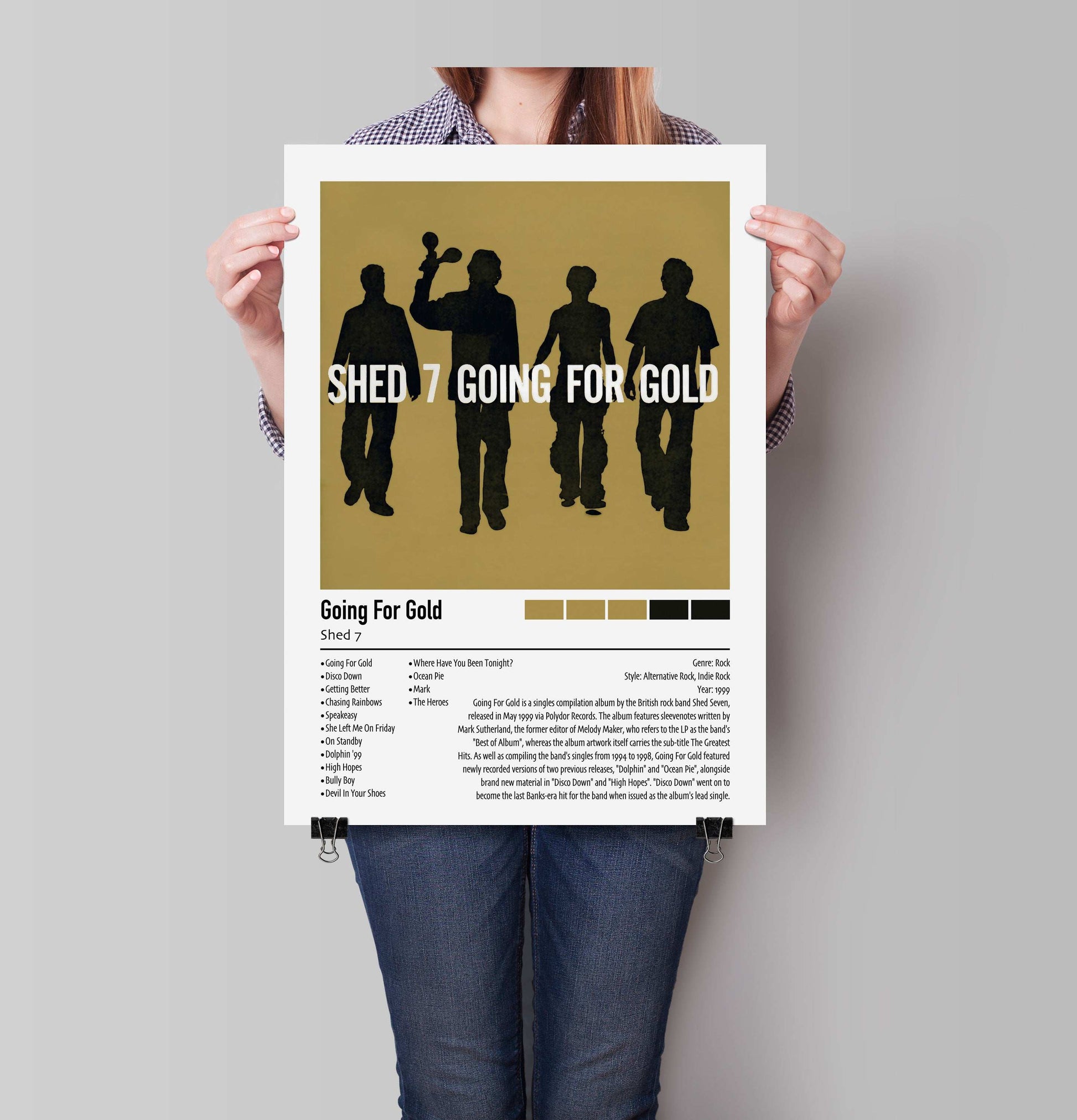 Shed 7 | Going For Gold | Custom Album Cover Poster Print