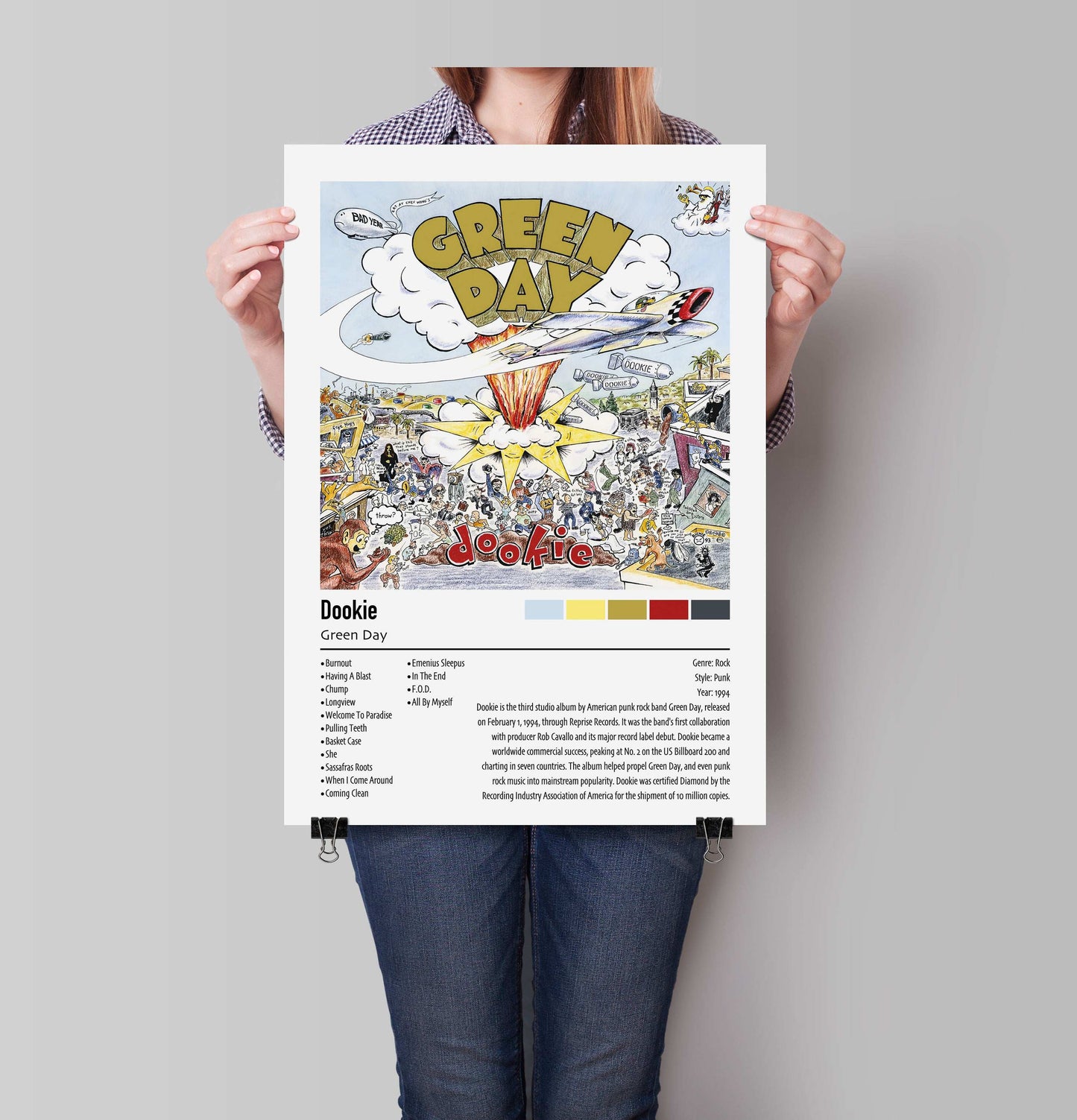 Green Day | Dookie | Custom Album Cover Poster Print