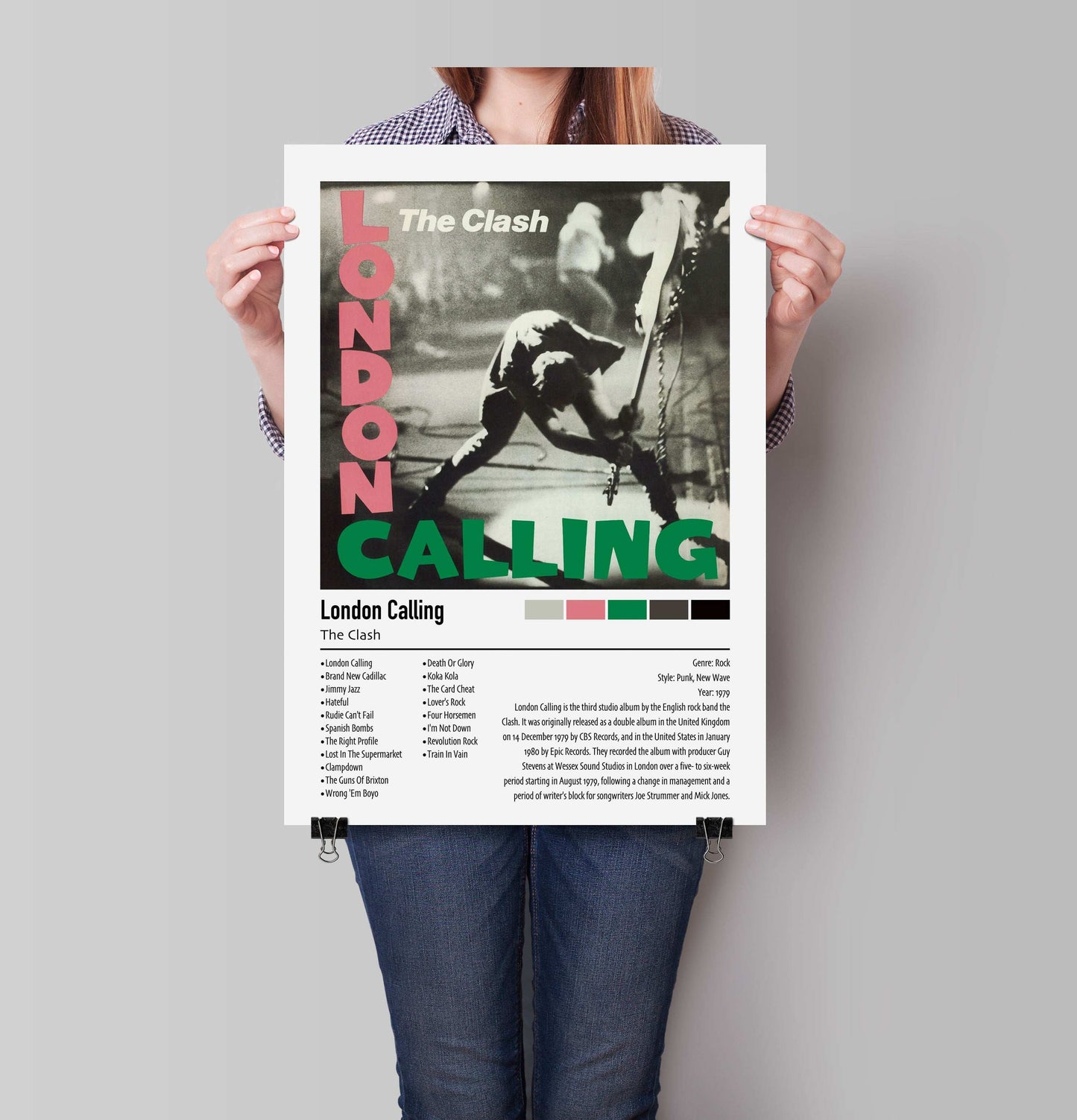 The Clash | London Calling | Custom Album Cover Poster Print