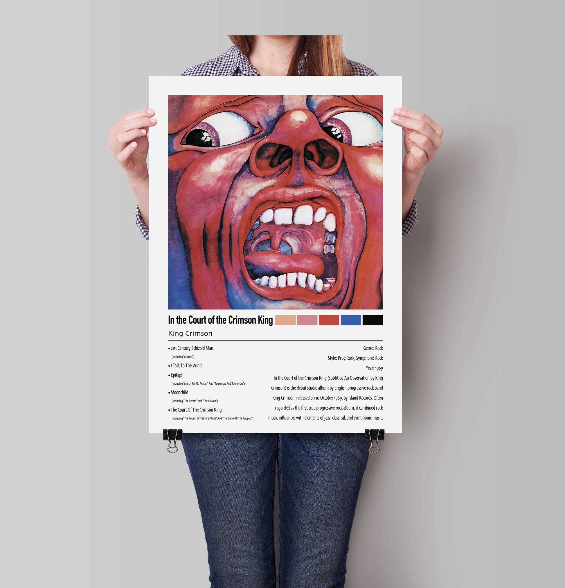 King Crimson |  In the Court of the Crimson King | Custom Album Cover Poster Print