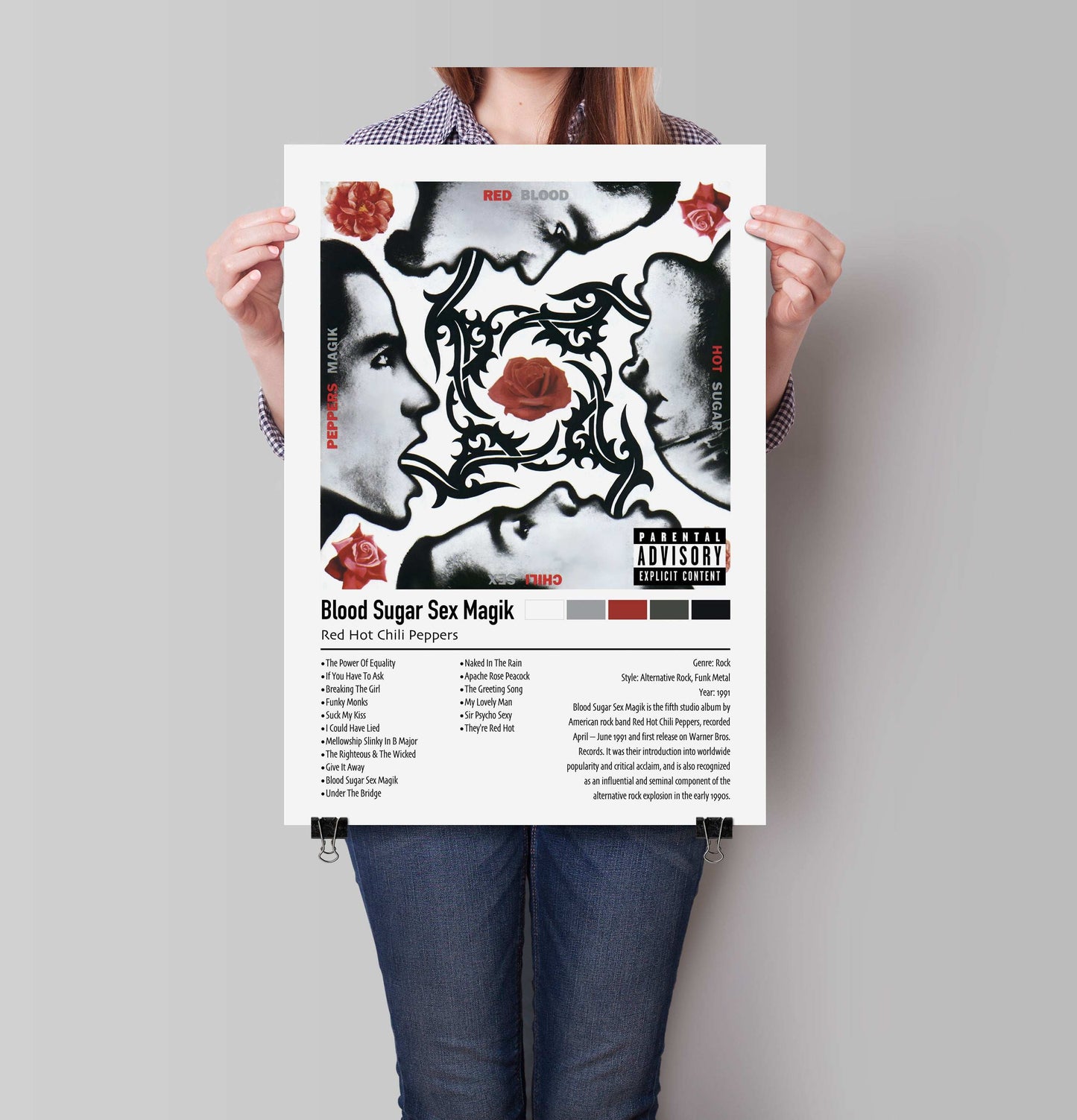 Red Hot Chill Peppers | Blood Sugar Sex Magik | Custom Album Cover Poster Print