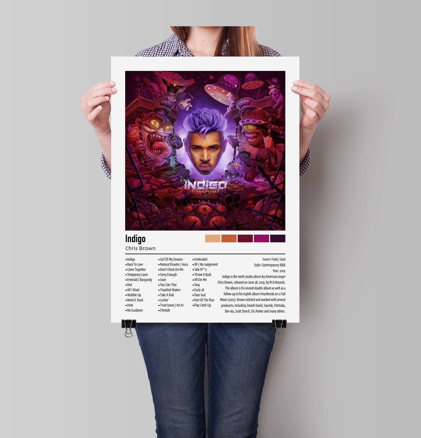Chris Brown | Indigo | Custom Album Cover Poster Print