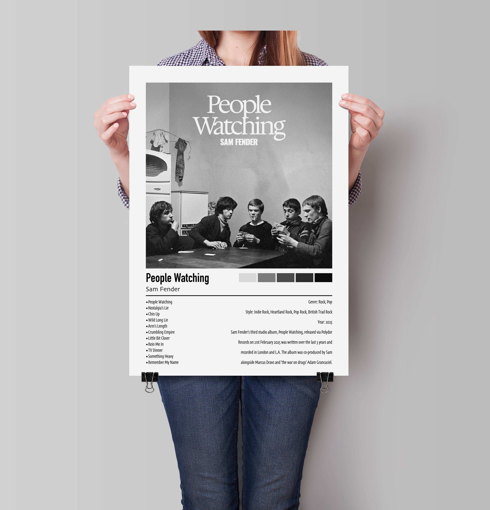 Sam Fender | People Watching | Custom Album Cover Poster Print