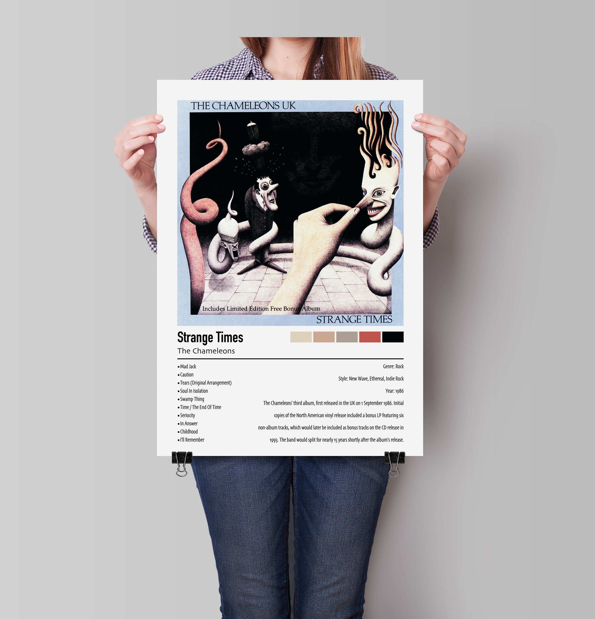 The Chameleons | Strange Times | Custom Album Cover Poster Print