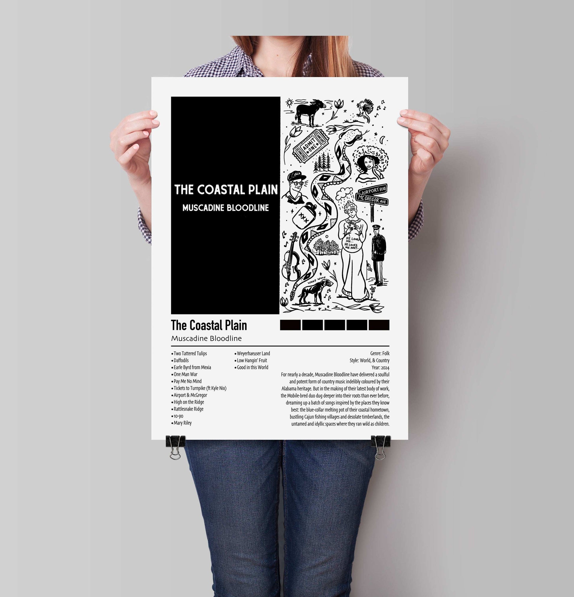 Muscadine Bloodline | The Coastal Plain | Custom Album Cover Poster Print
