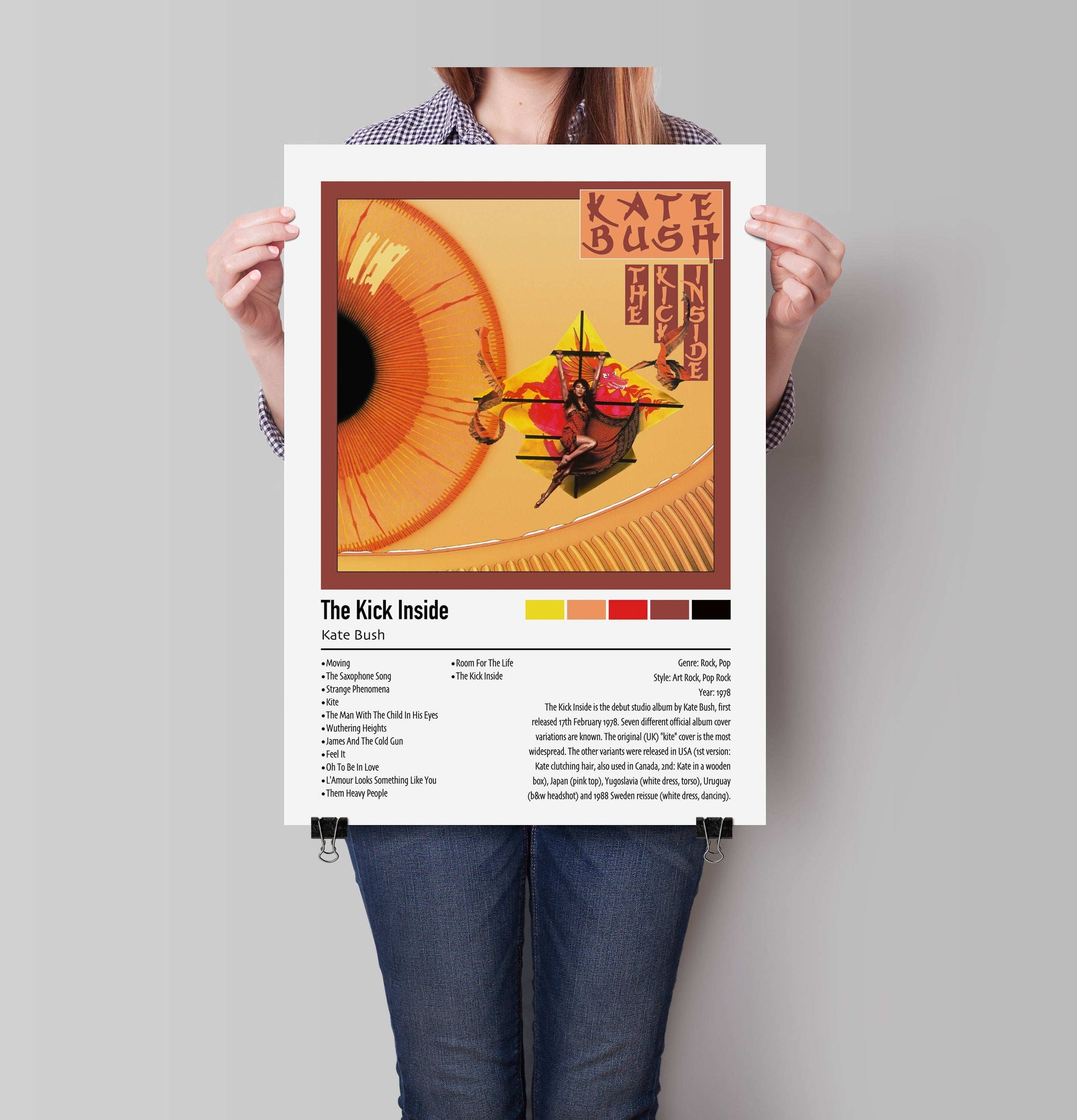 Kate Bush | The Kick Inside | Custom Album Cover Poster Print