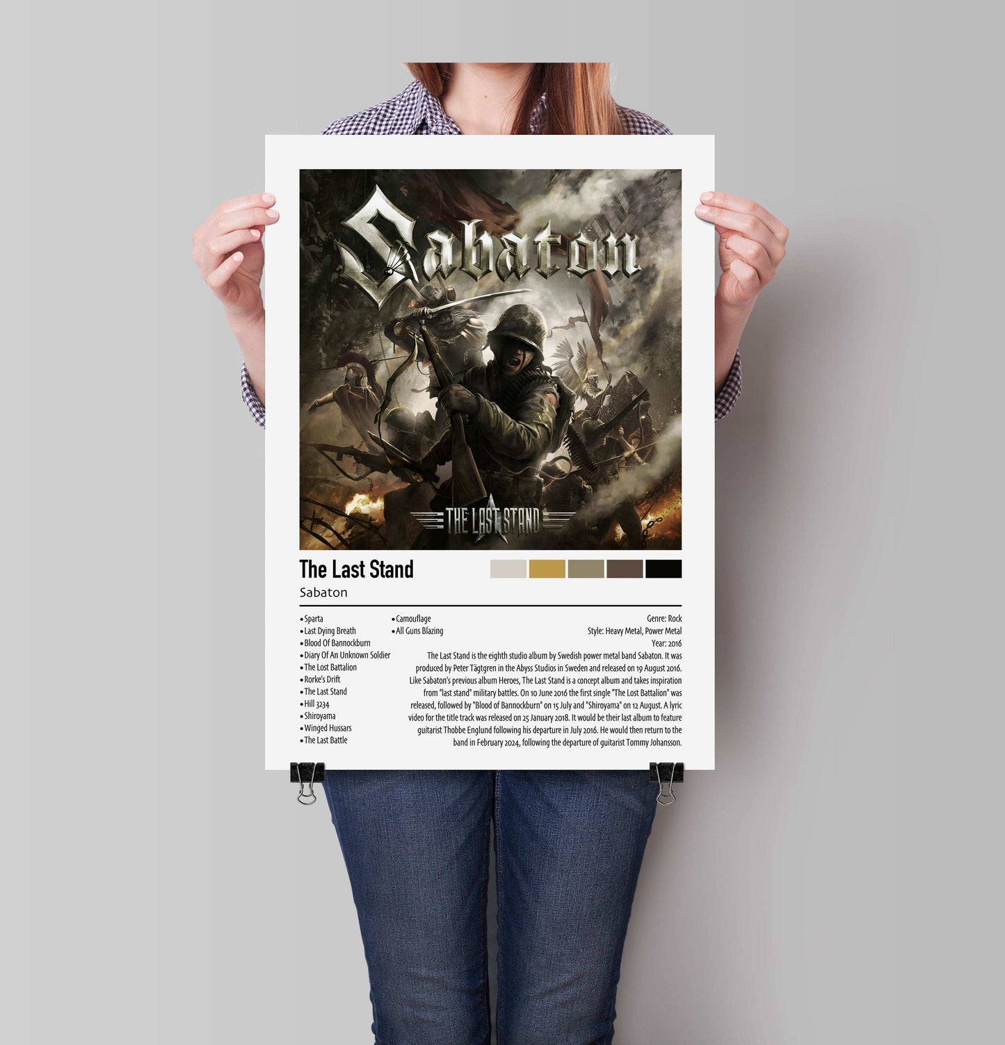 Sabaton | The Last Stand | Custom Album Cover Poster Print