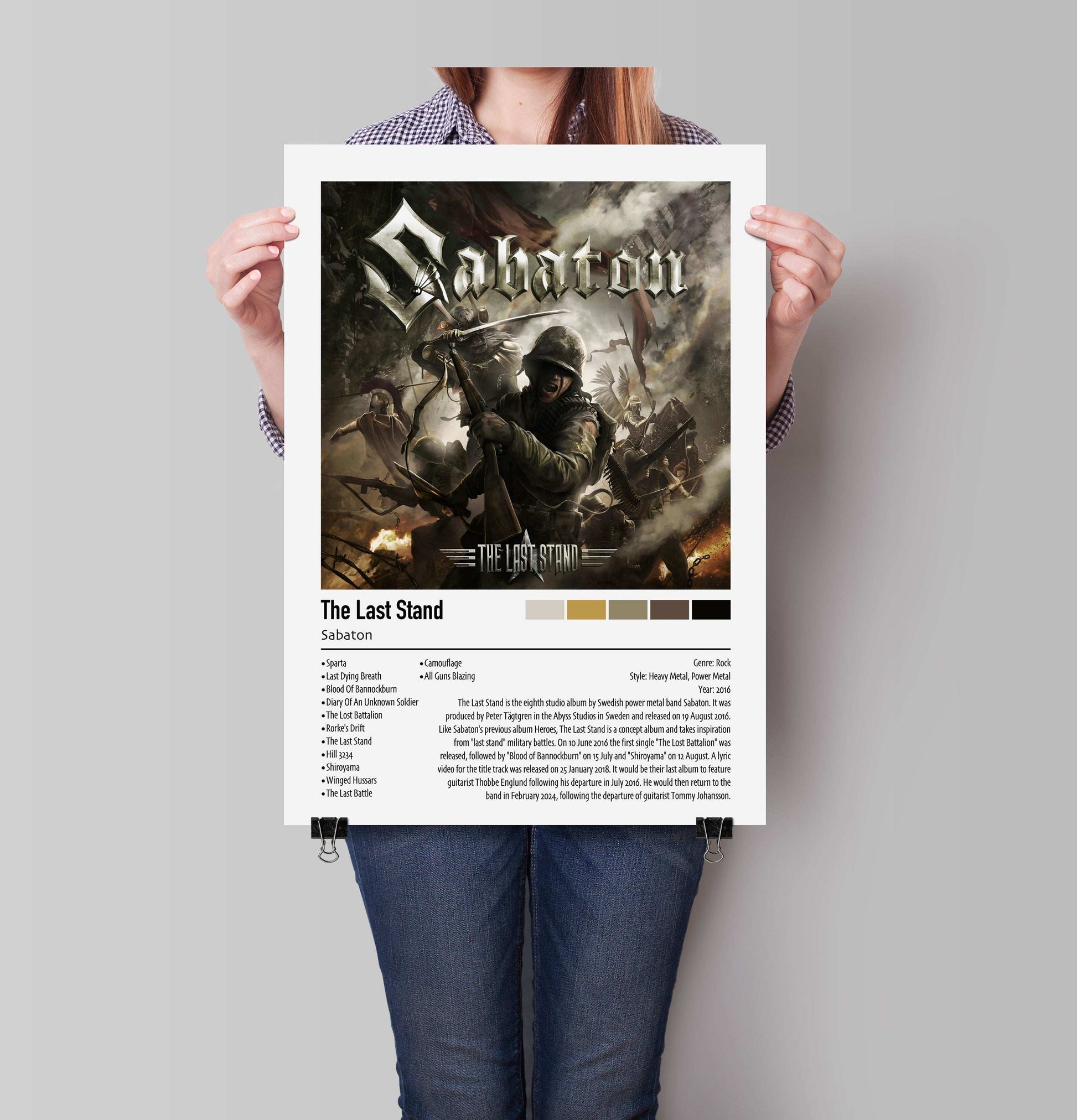 Sabaton | The Last Stand | Custom Album Cover Poster Print