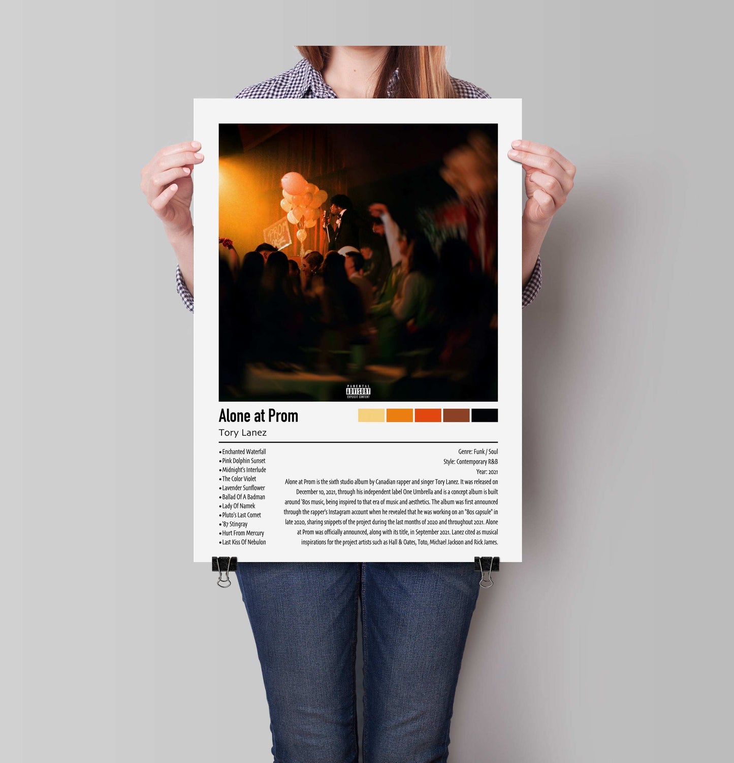 Tory Lanez | Alone At Prom | Custom Album Cover Poster Print