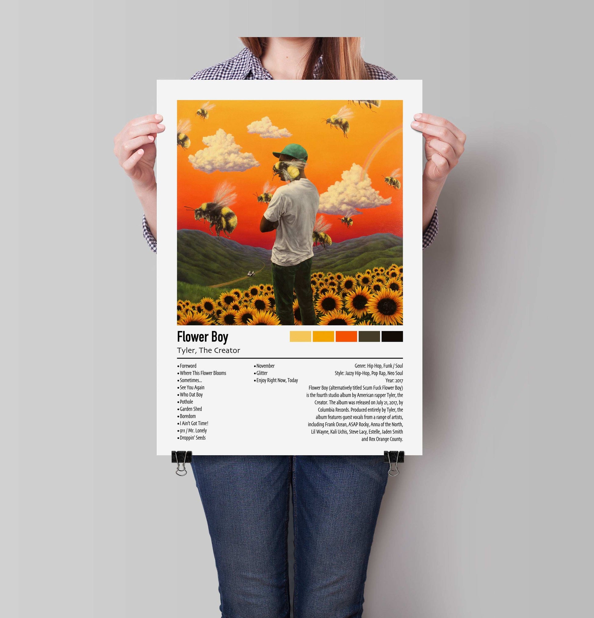 Tyler, The Creator | Flower Boy | Custom Album Cover Poster Print