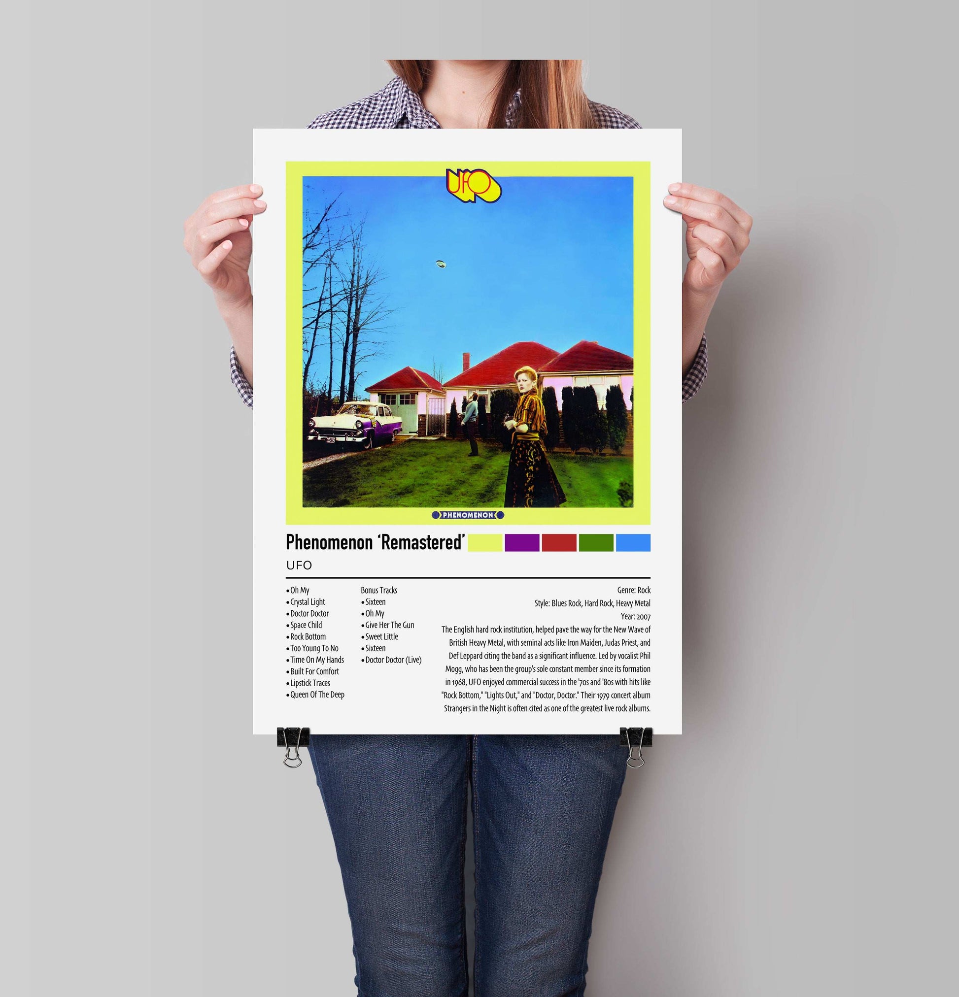 UFO | Phenomenon 'Remastered' | Custom Album Cover Poster Print