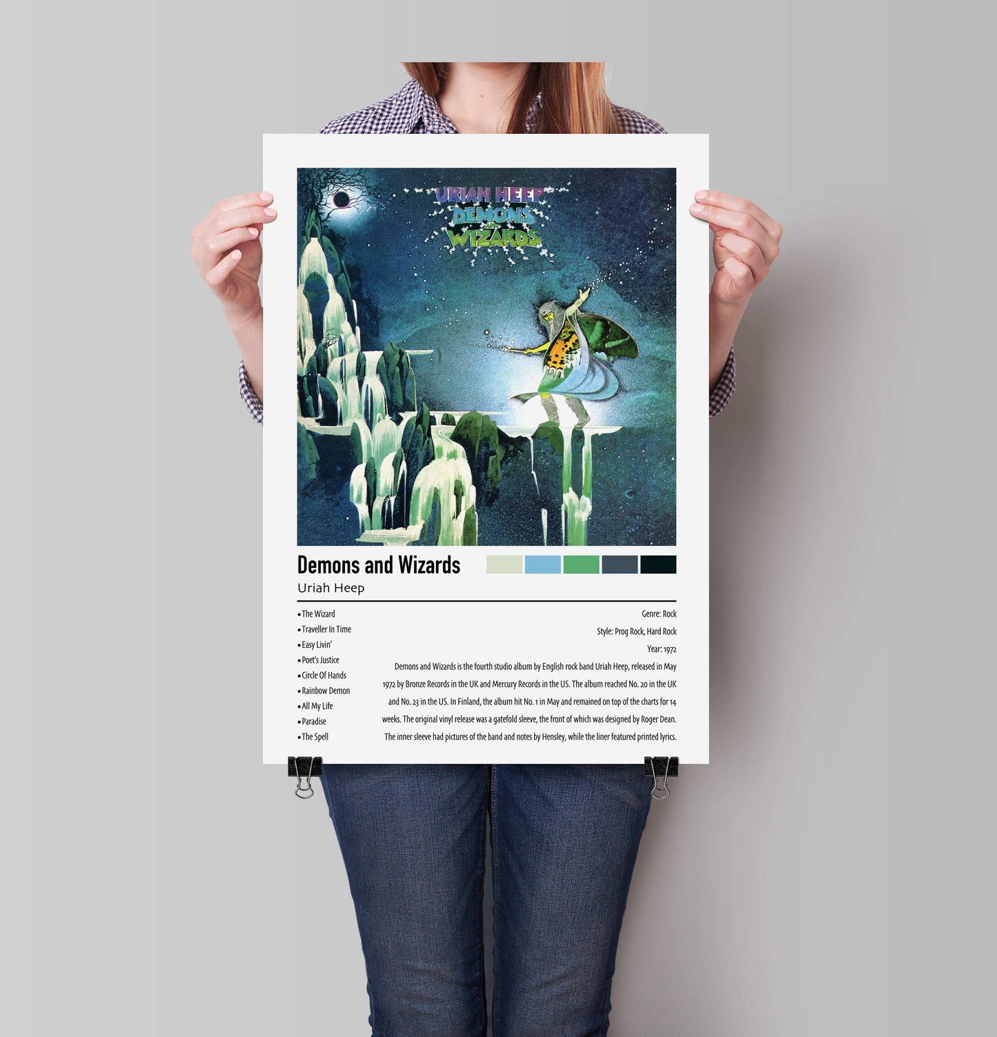 Uriah Heep | Demons and Wizards | Custom Album Cover Poster Print