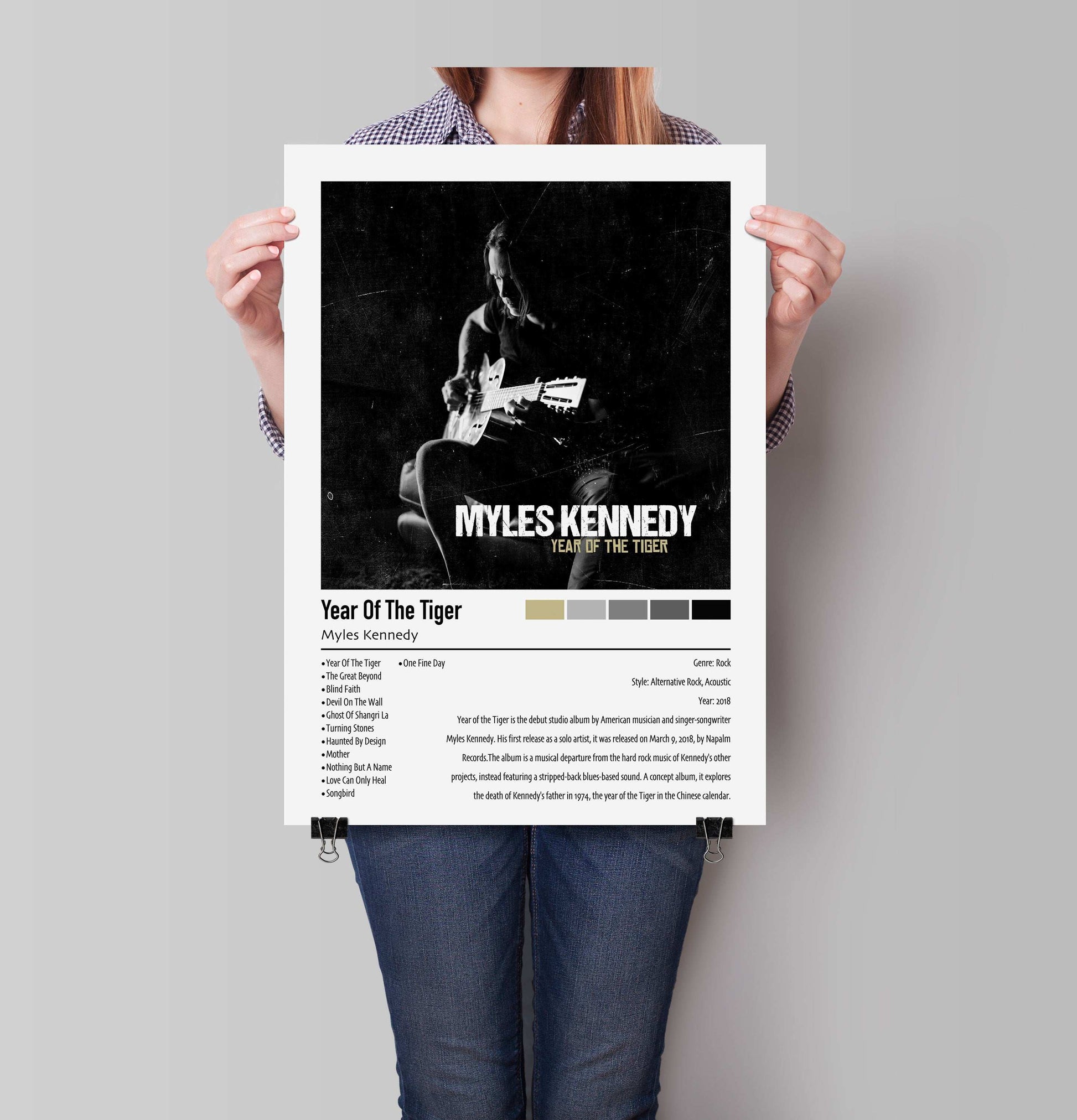 Myles Kennedy | Year Of The Tiger | Custom Album Cover Poster Print