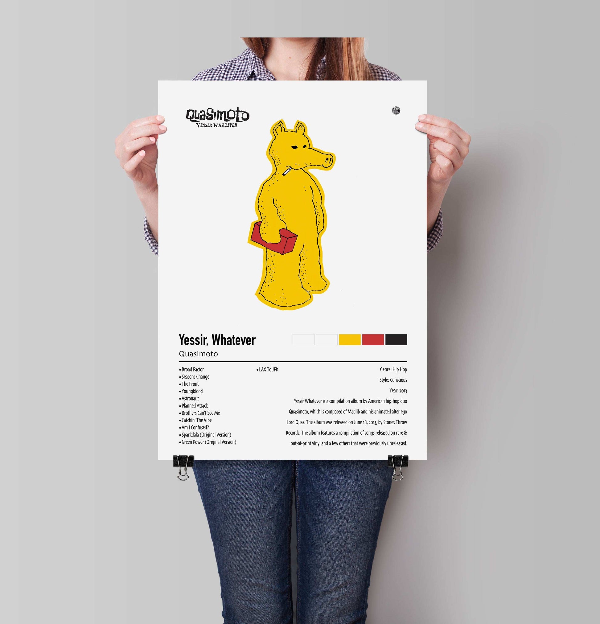 Quasimoto | Yessir, Whatever | Custom Album Cover Poster Print