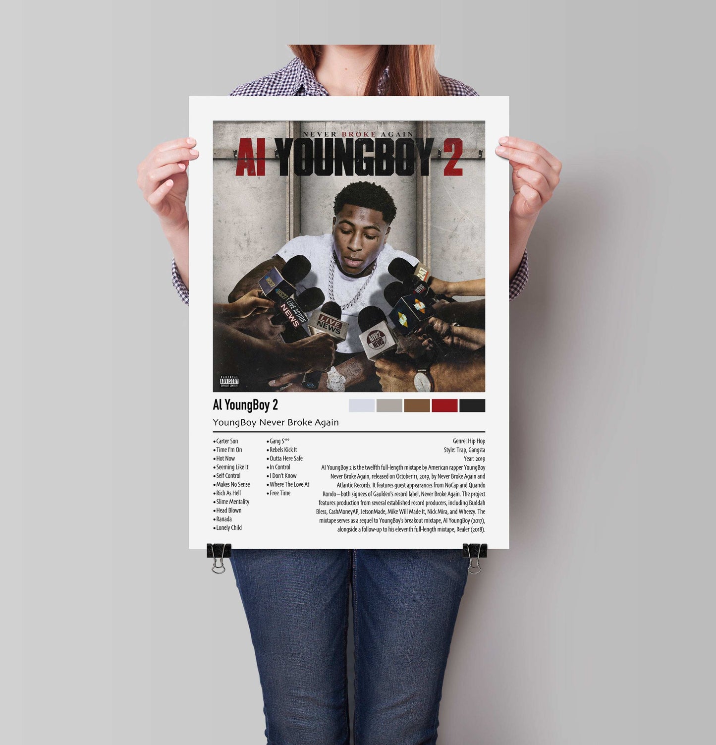 YoungBoy Never Broke Again | Al YoungBoy 2 | Custom Album Cover Poster Print