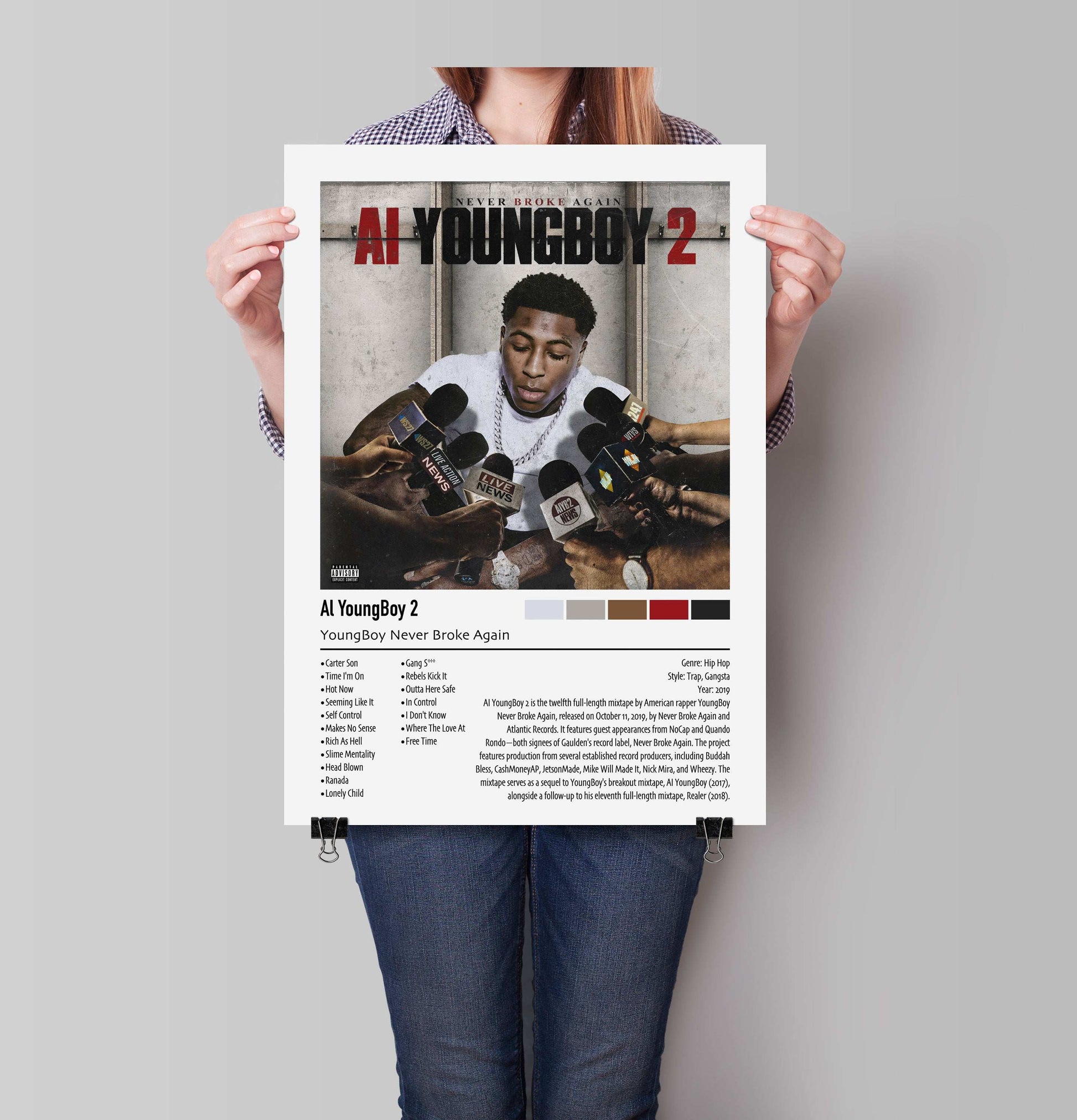 YoungBoy Never Broke Again | Al YoungBoy 2 | Custom Album Cover Poster Print