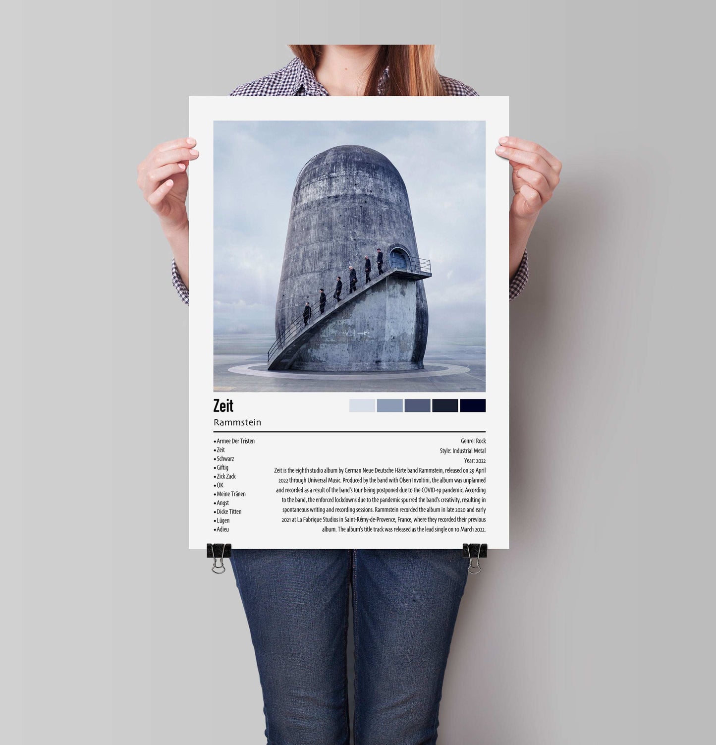 Rammstein | Zeit | Custom Album Cover Poster Print