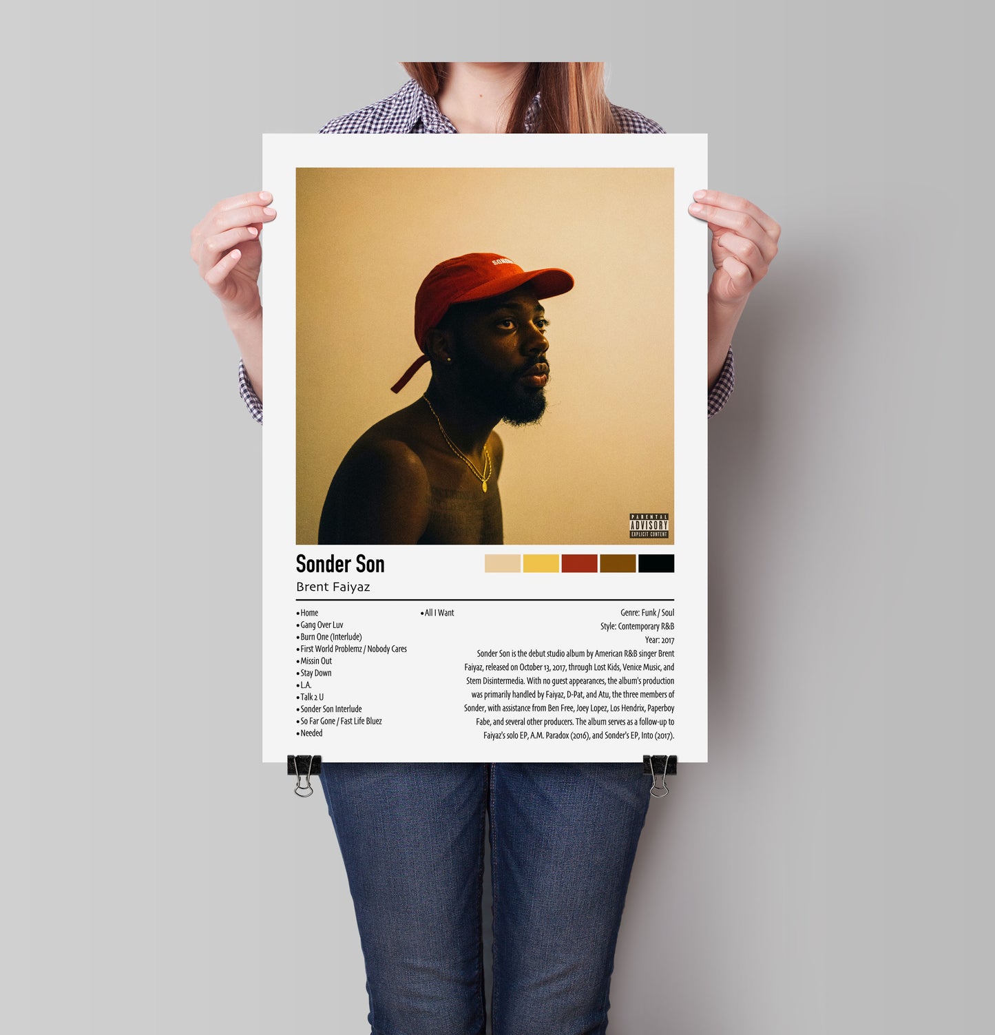 Brent Faiyaz | Sonder Son | Custom Album Cover Poster Print