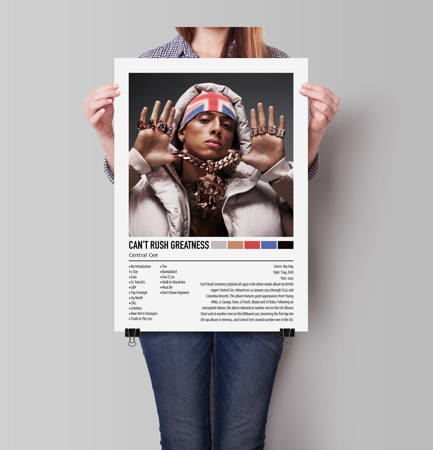 Central Cee | Can't Rush Greatness | Custom Album Cover Poster Print