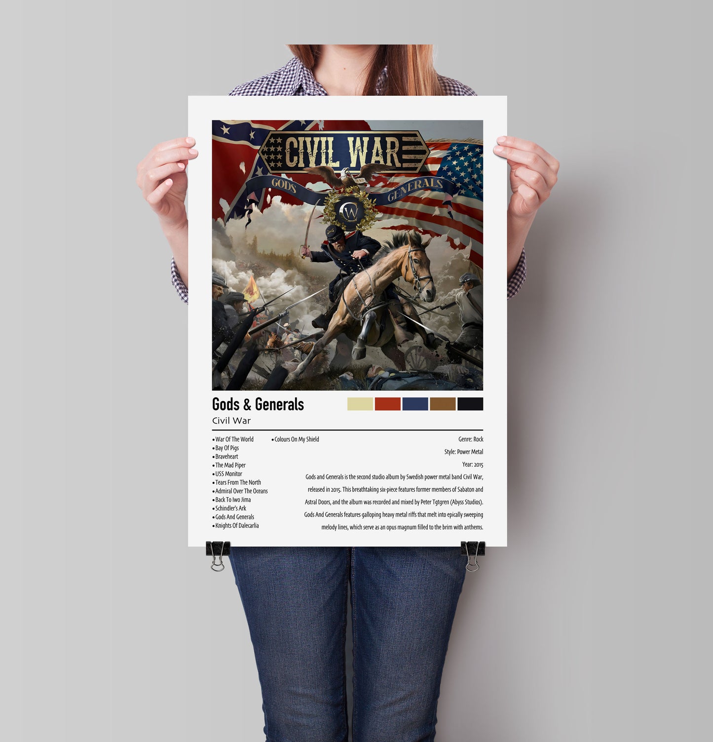 Civil War | Gods & Generals | Custom Album Cover Poster Print