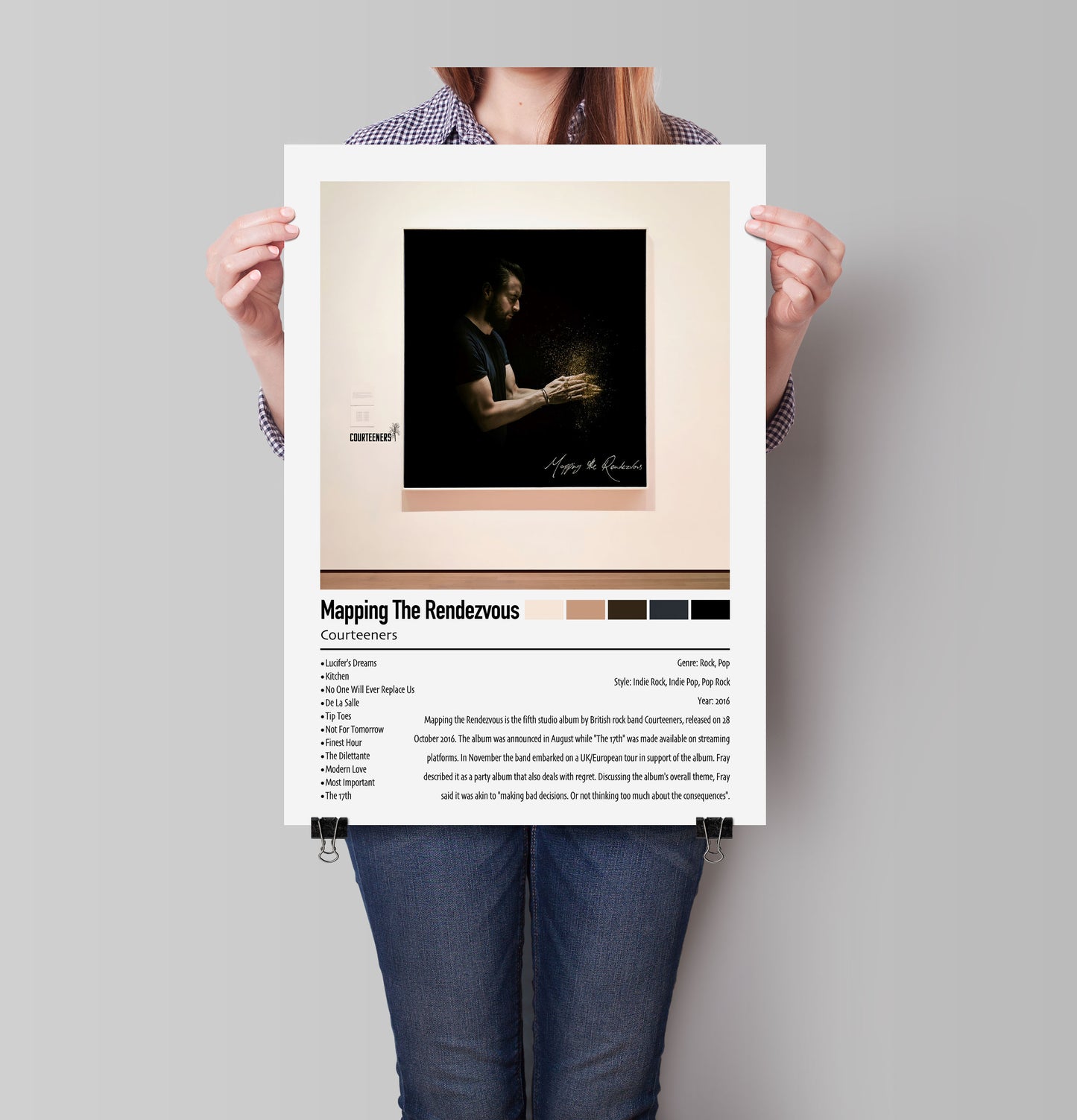 Courteeners | Mapping The Rendezvous | Custom Album Cover Poster Print